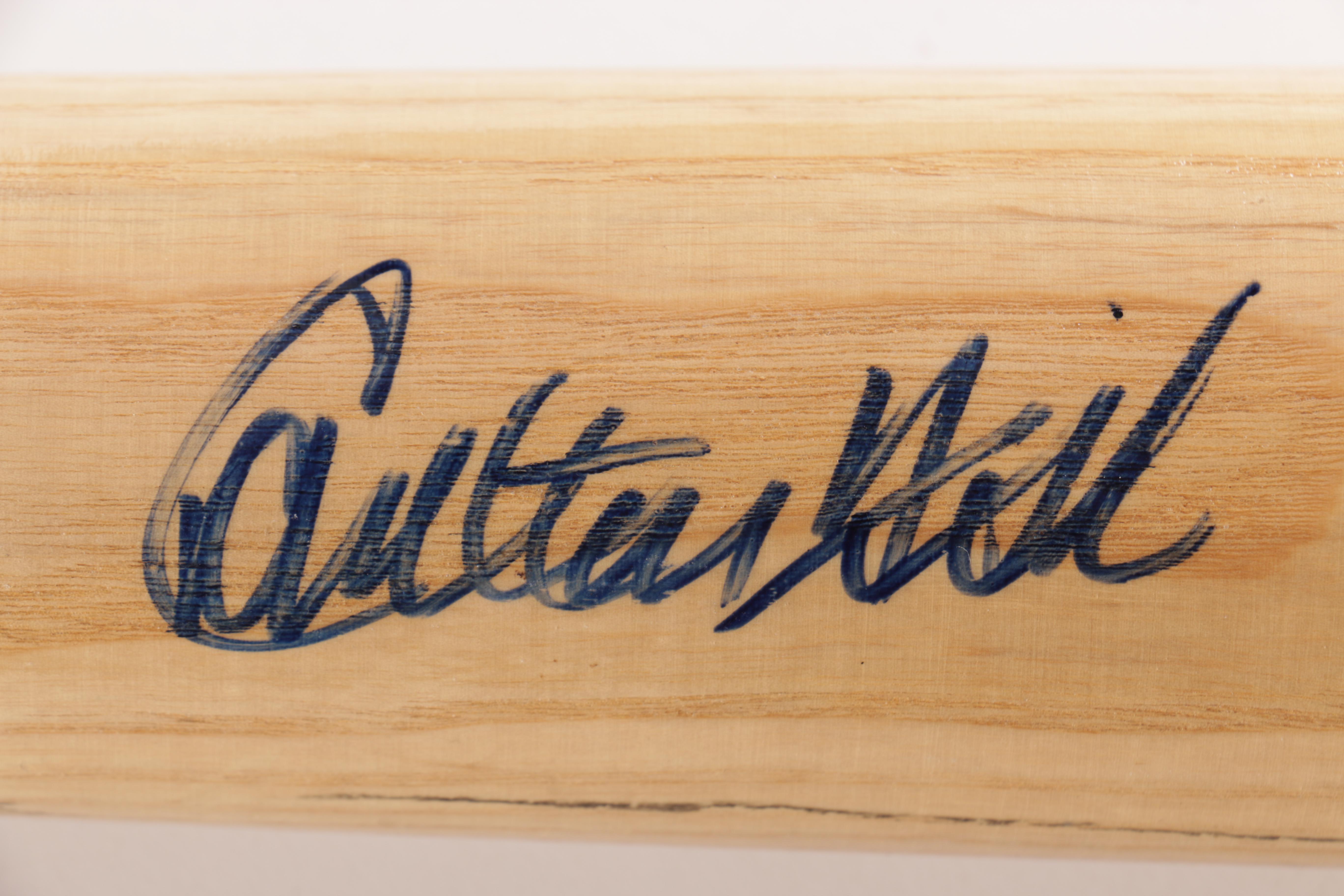 Signed Carlton Fisk Wood Baseball Bat