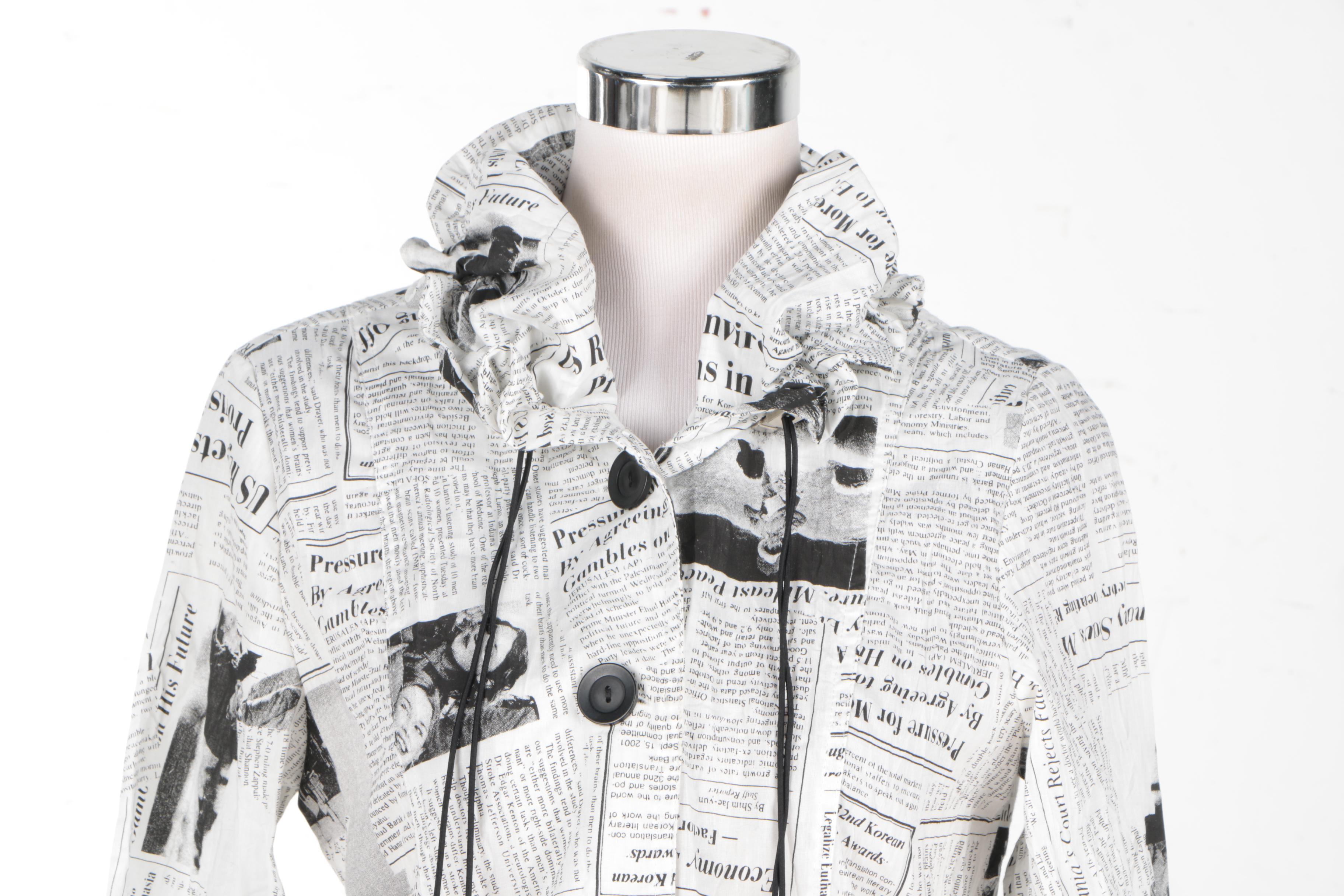 IC Collection Newspaper Print Jacket