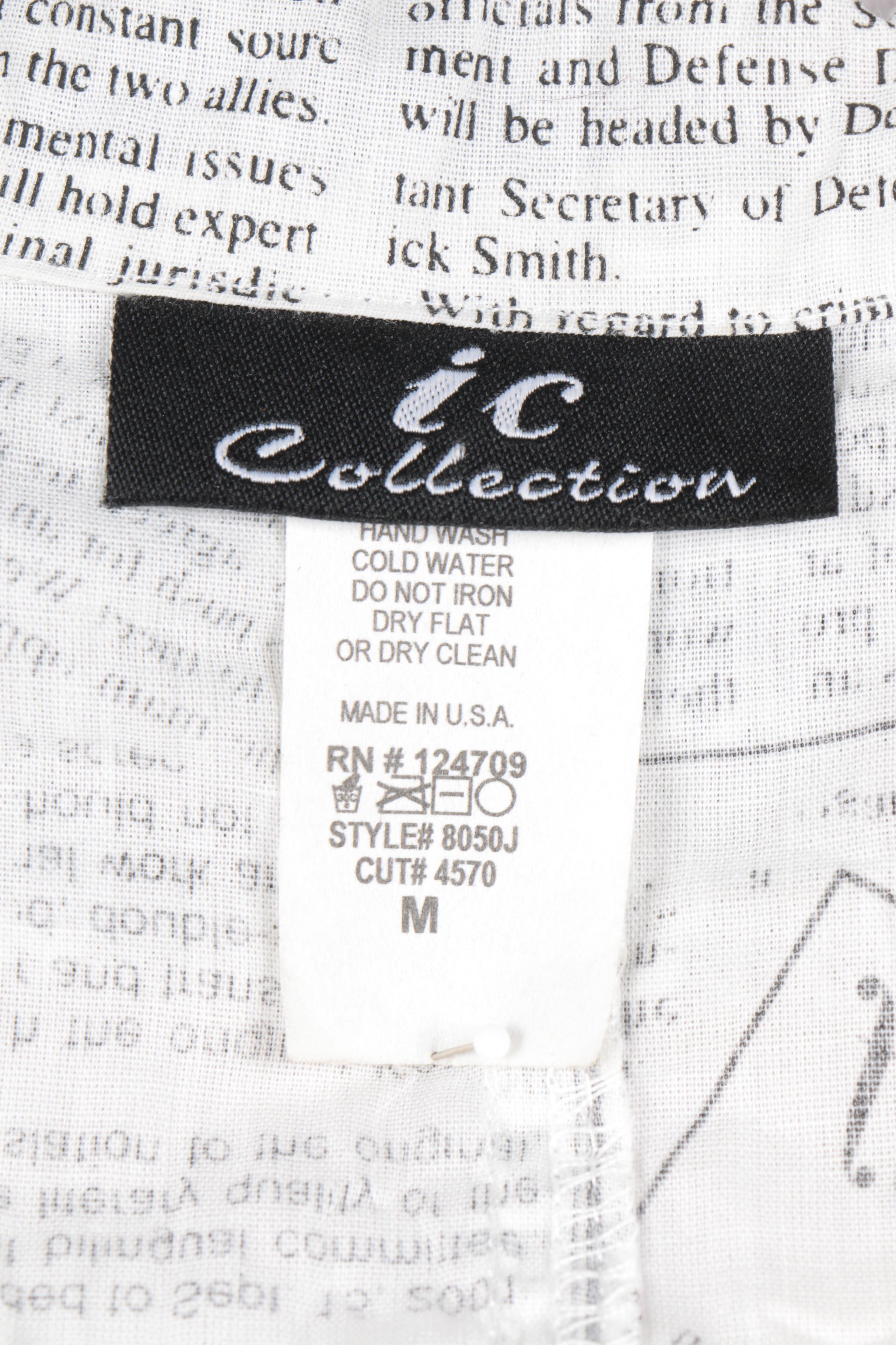 IC Collection Newspaper Print Jacket