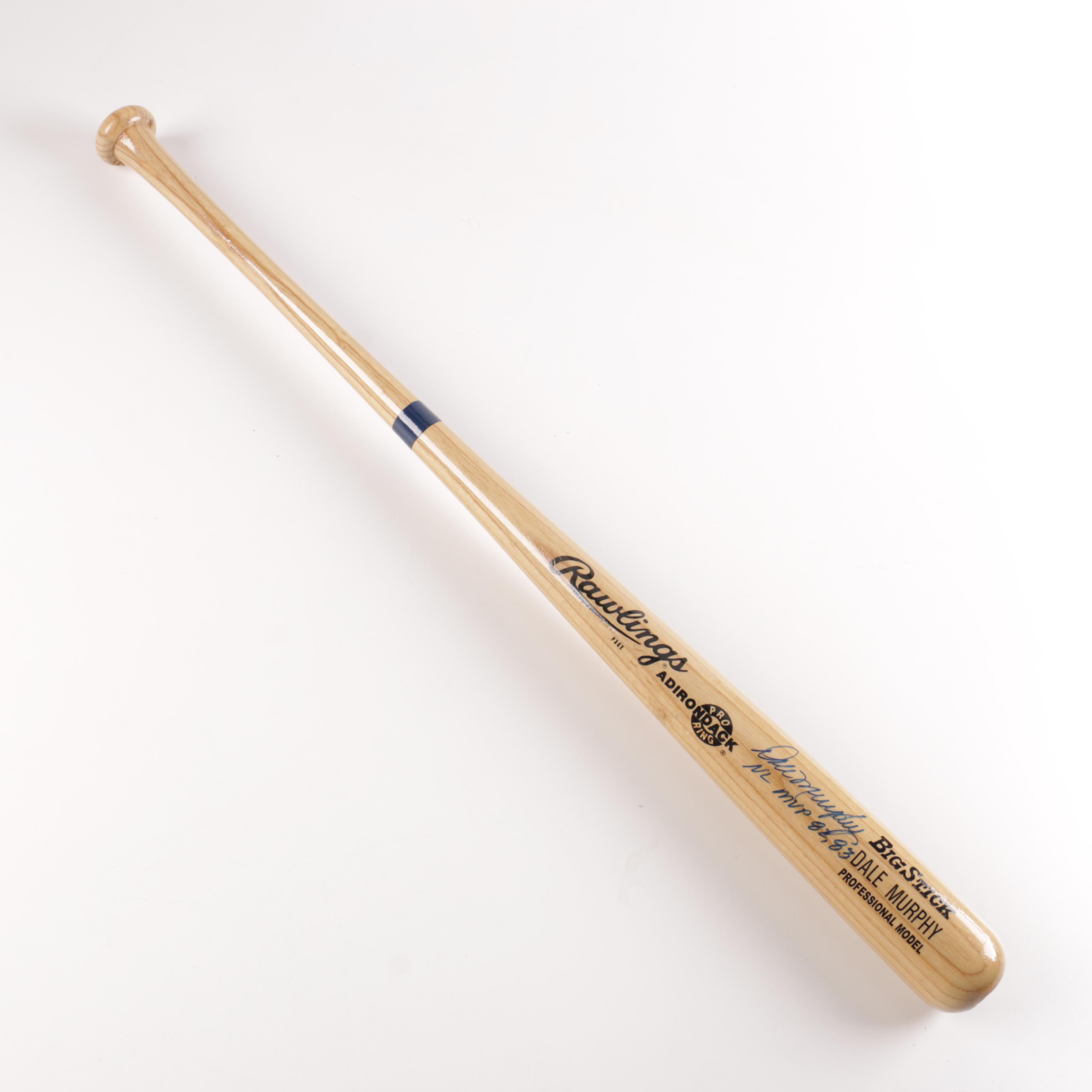 Signed Dale Murphy Wood Baseball Bat
