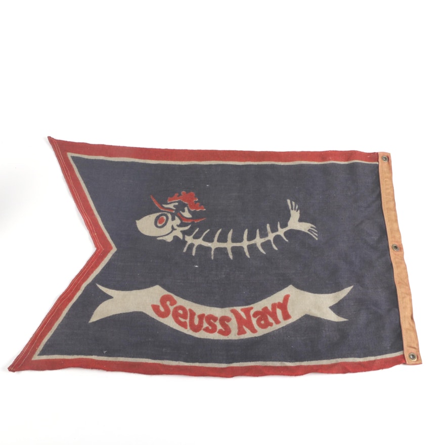 1930s "Seuss Navy" Cloth Flag