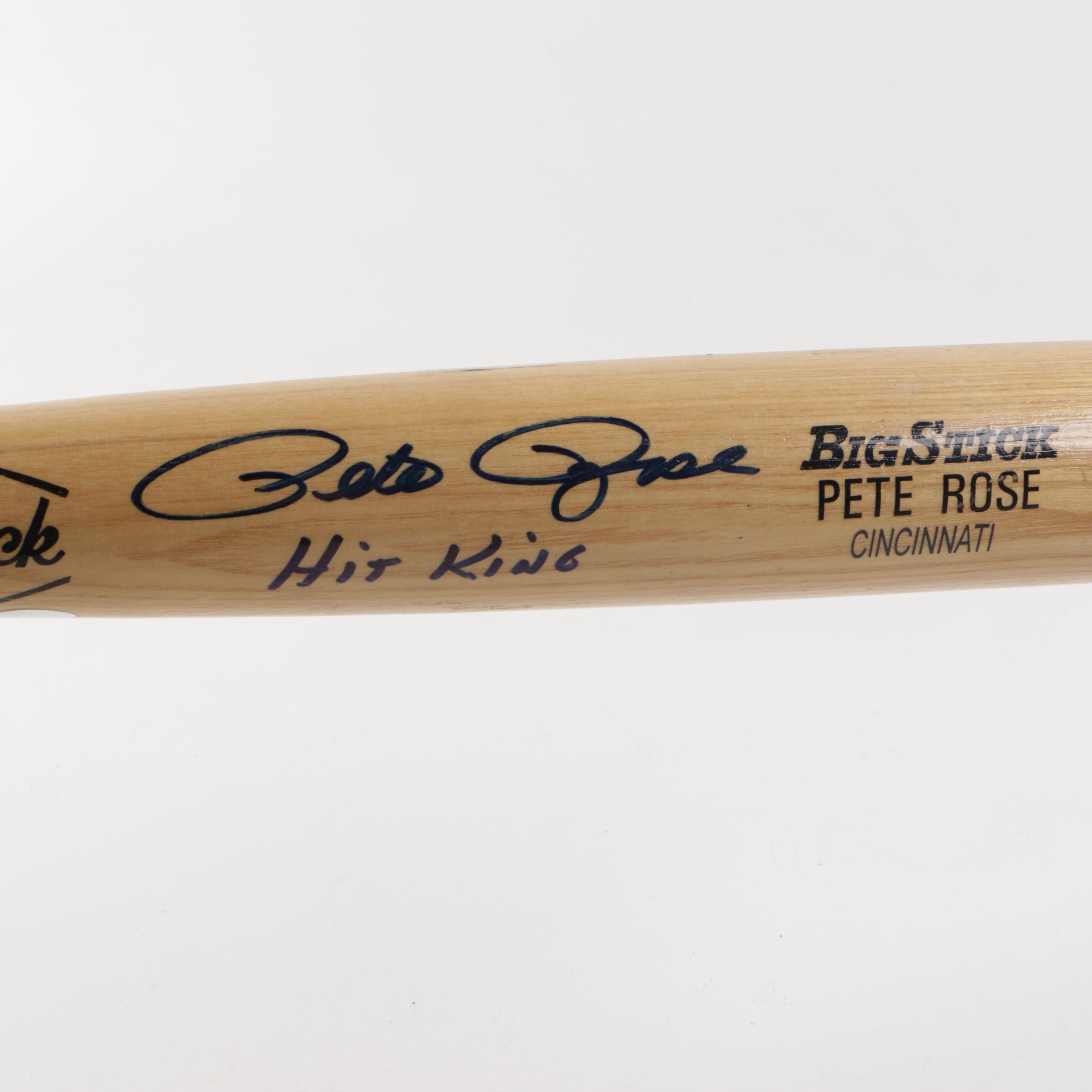 Rawlings "Big Stick" Signed Baseball Bats Including Pete Rose and Chipper Jones