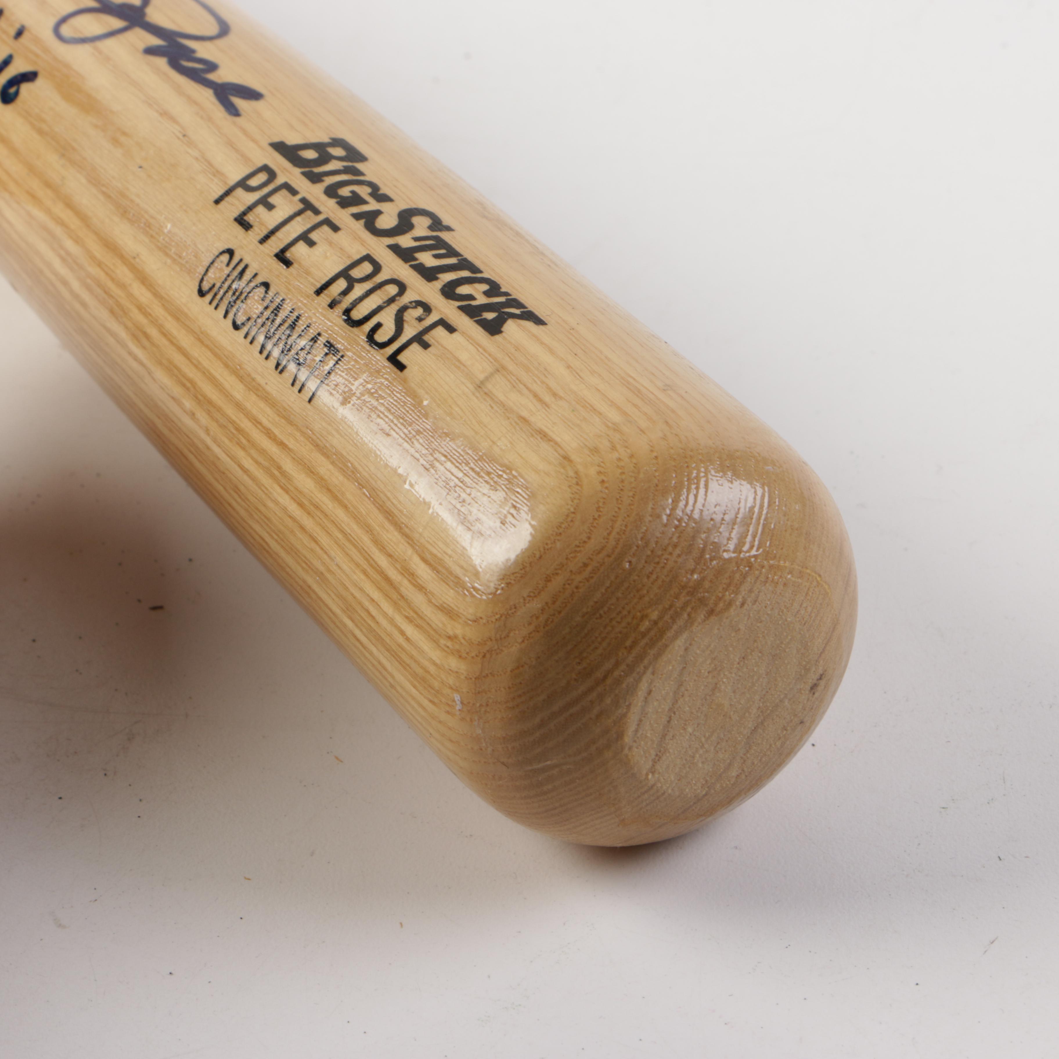 Rawlings "Big Stick" Signed Baseball Bats Including Pete Rose and Chipper Jones