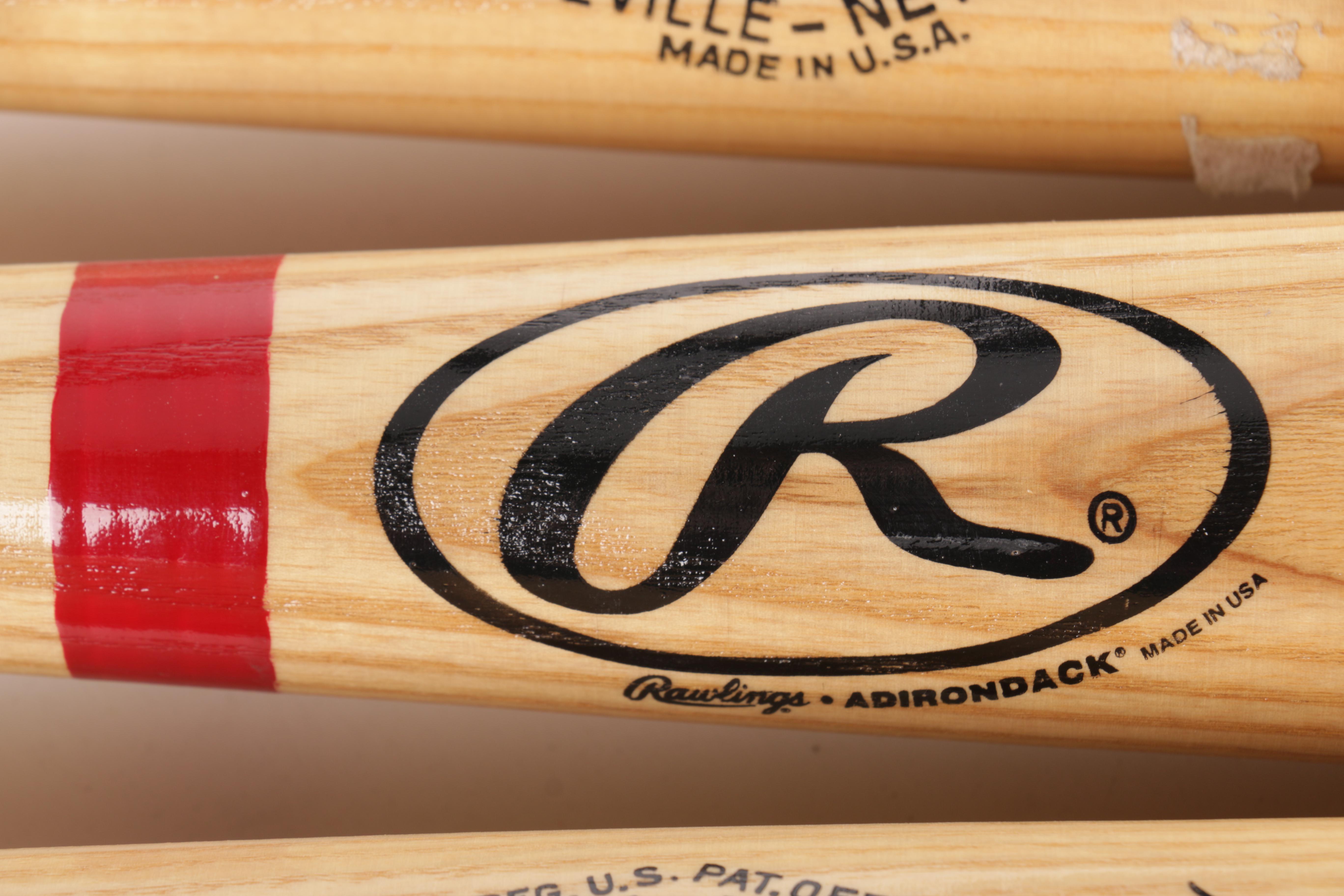 Signed Baseball Bats Including Nolan Ryan and Ron Santo