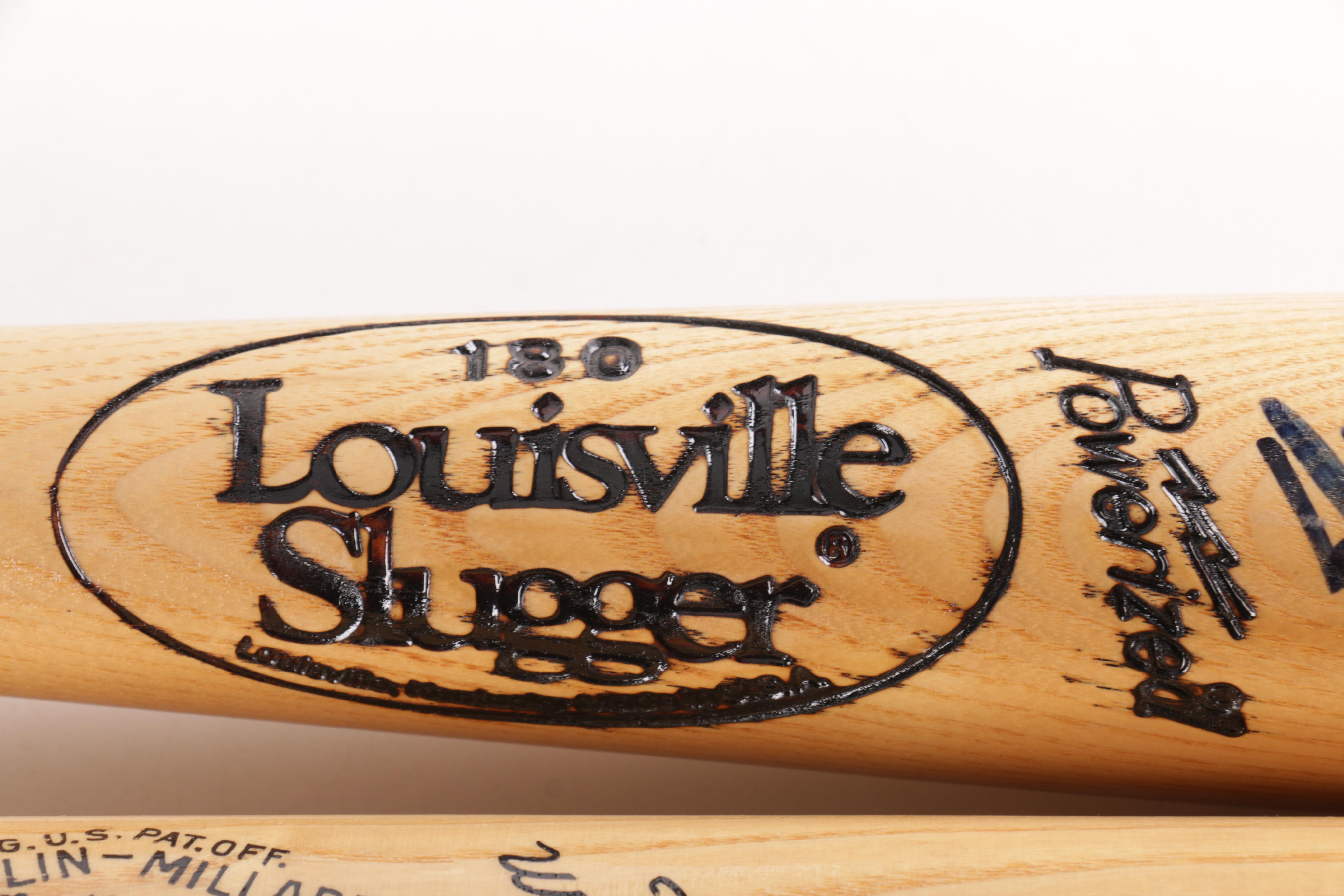 Signed Baseball Bats Including Nolan Ryan and Ron Santo