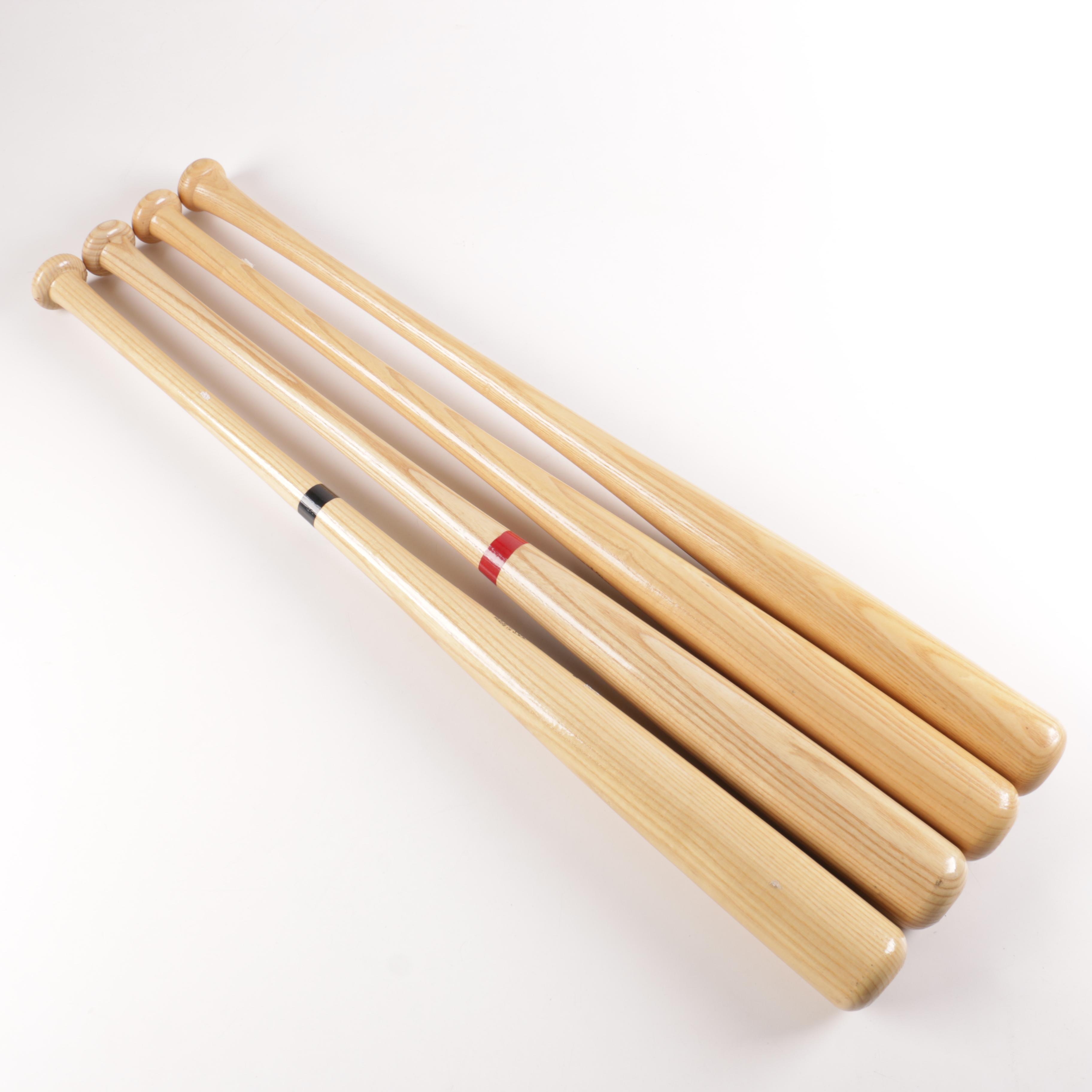 Signed Baseball Bats Including Nolan Ryan and Ron Santo