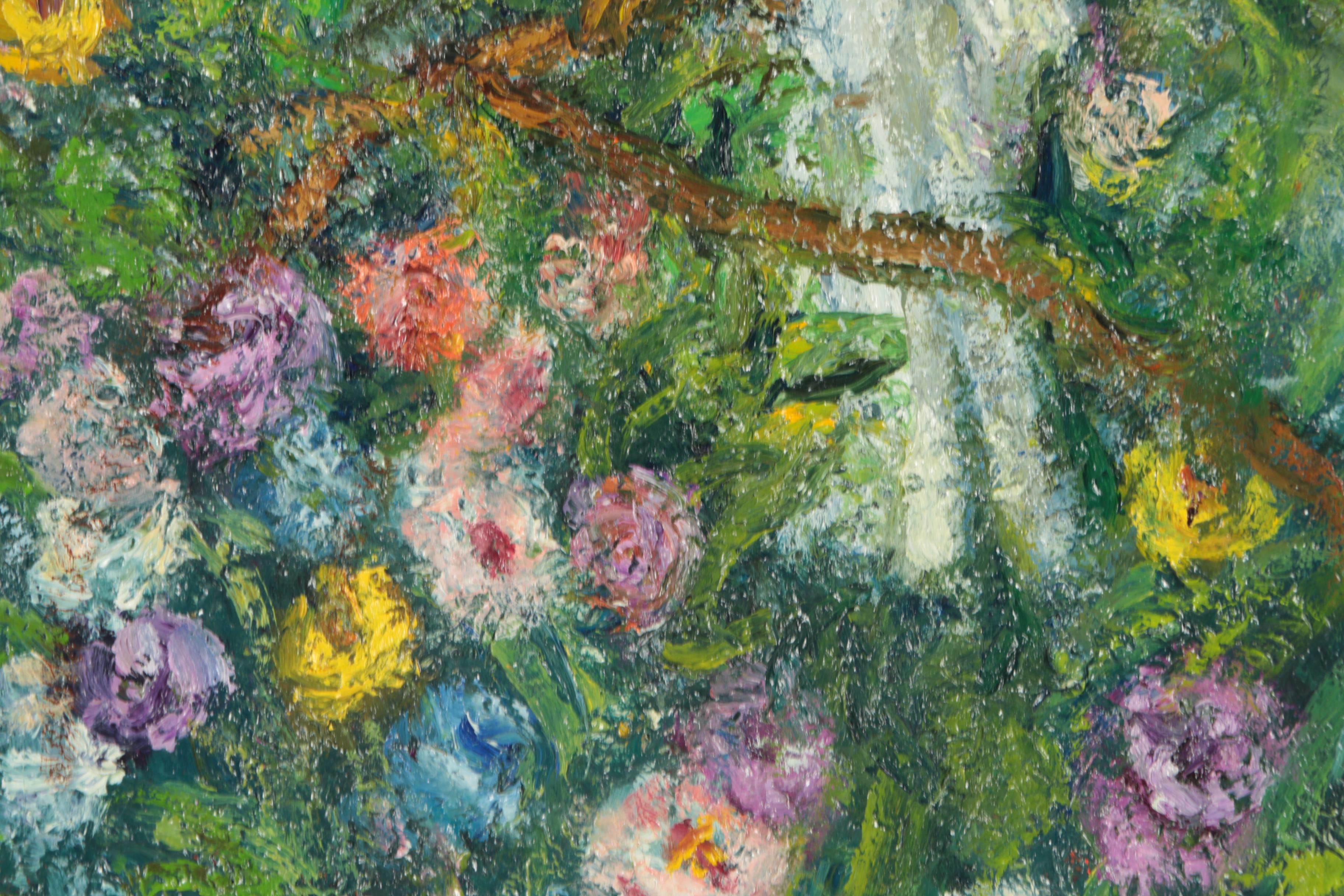 Edith Montlack Oil Painting on Canvas of a Cockatoo