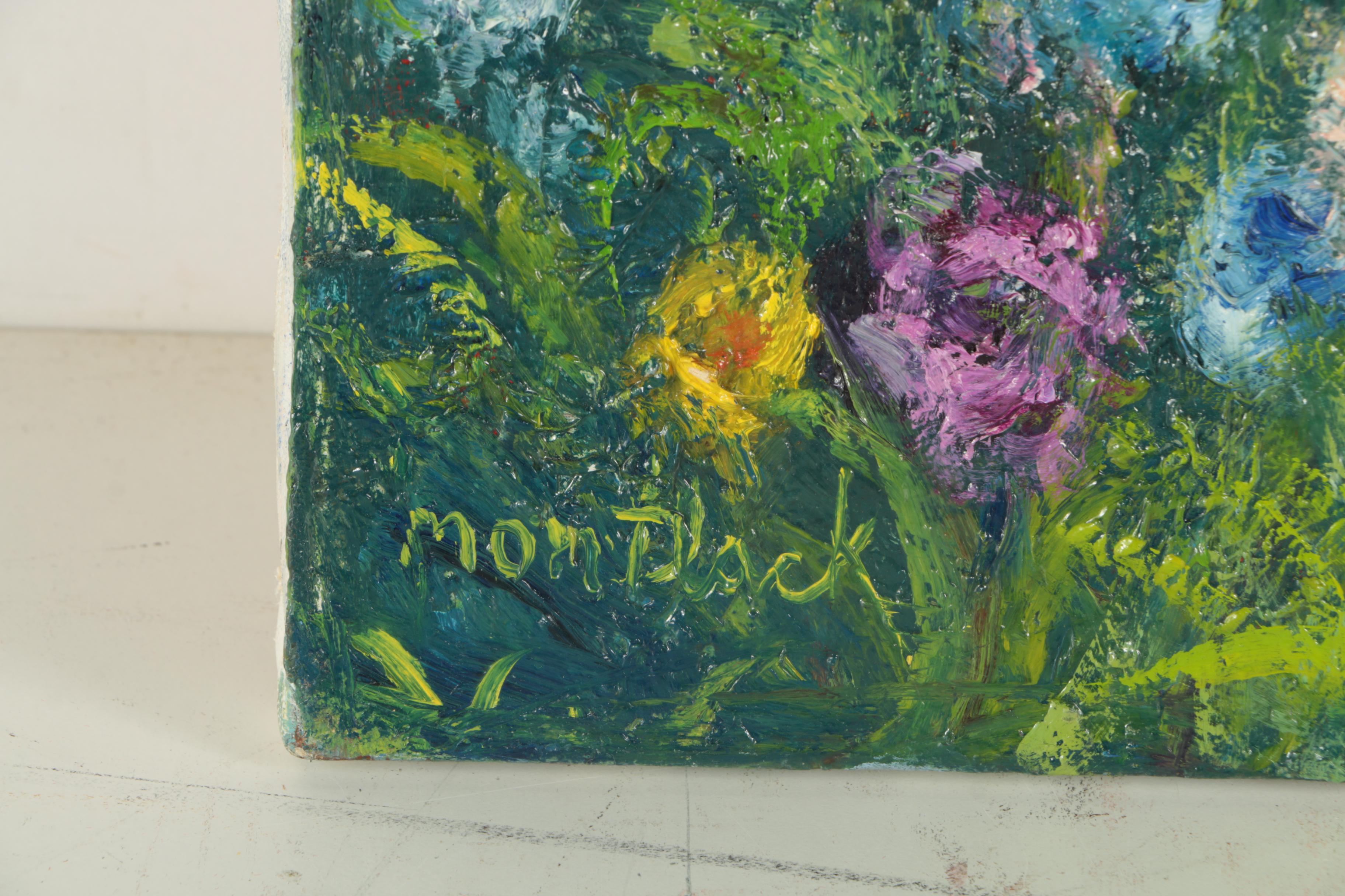 Edith Montlack Oil Painting on Canvas of a Cockatoo