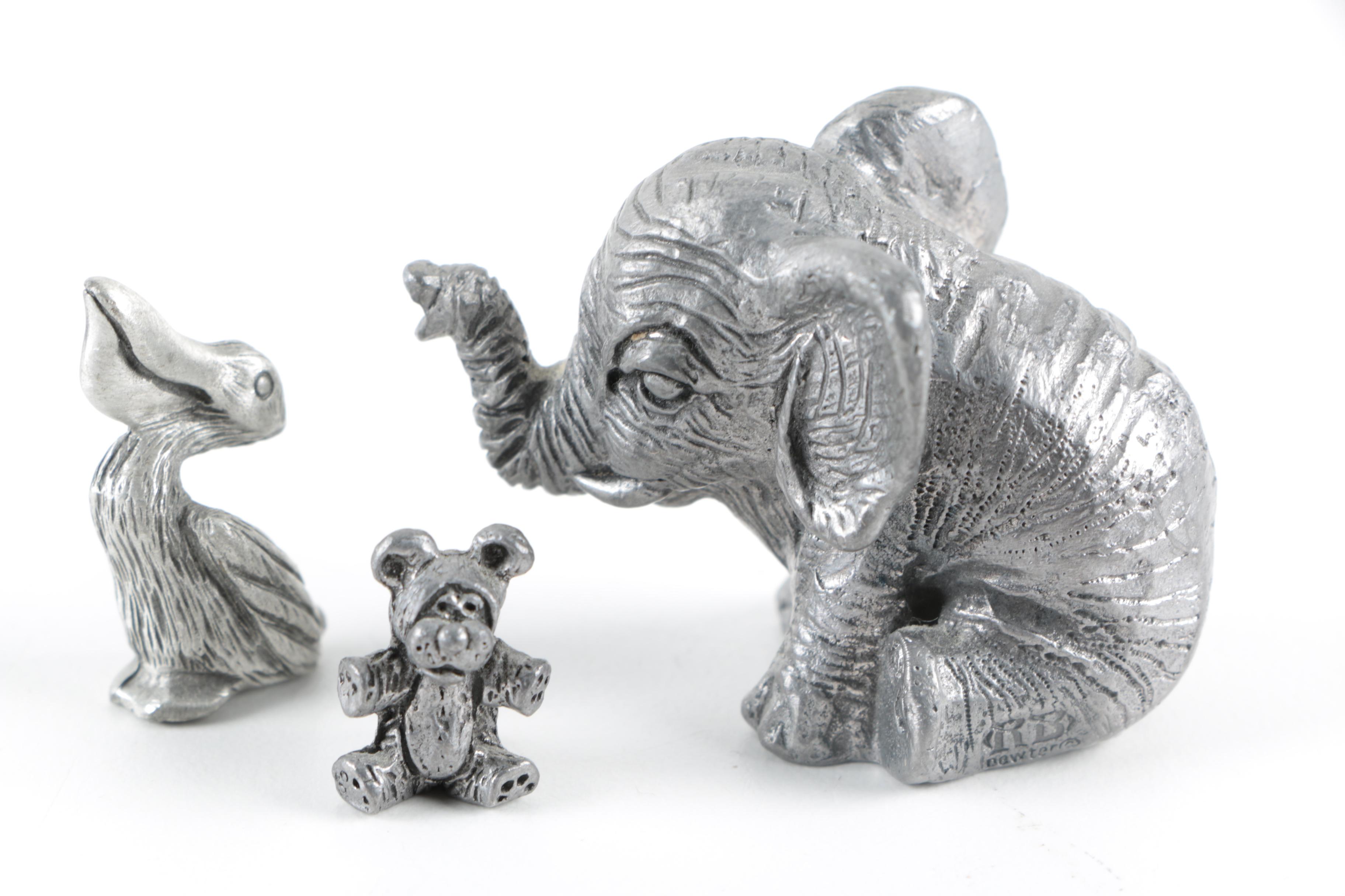 Pewter Animal Figurines