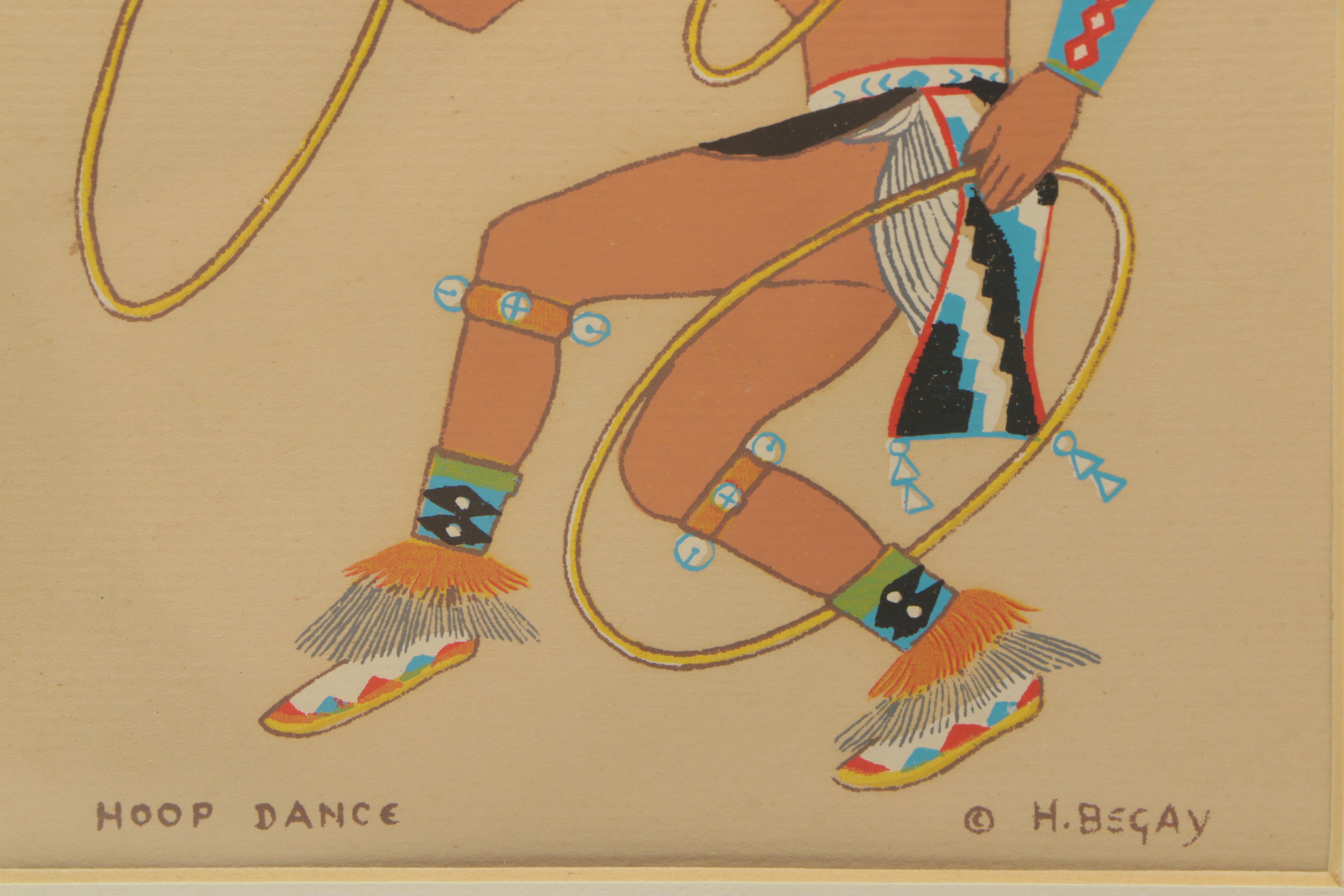 Serigraphs After Harrison Begay's "War Dance" and "Hoop Dance"