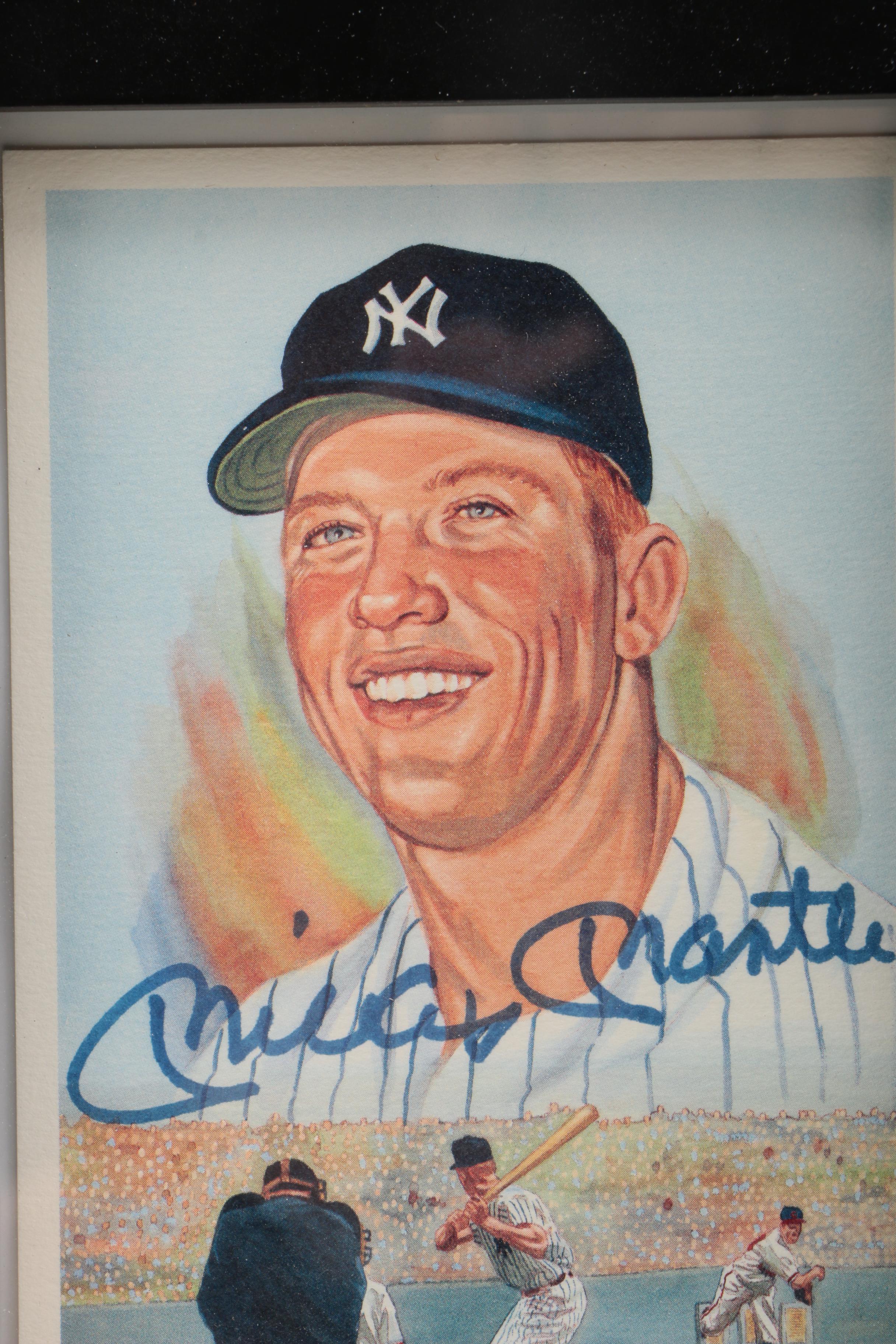 Mickey Mantle Signed Offset Lithograph