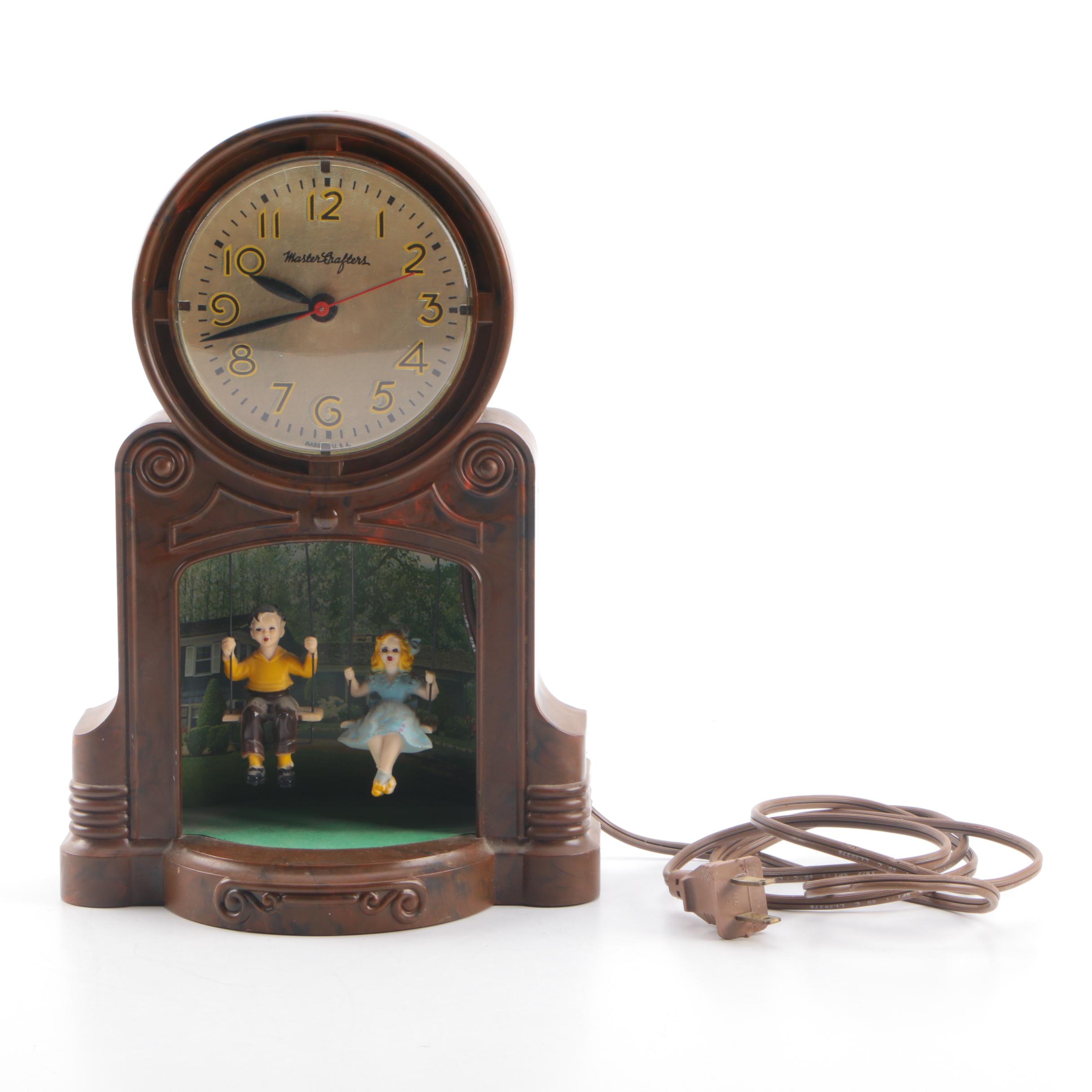 Master Crafters Mid-Century "Swinging Playmates" Clock