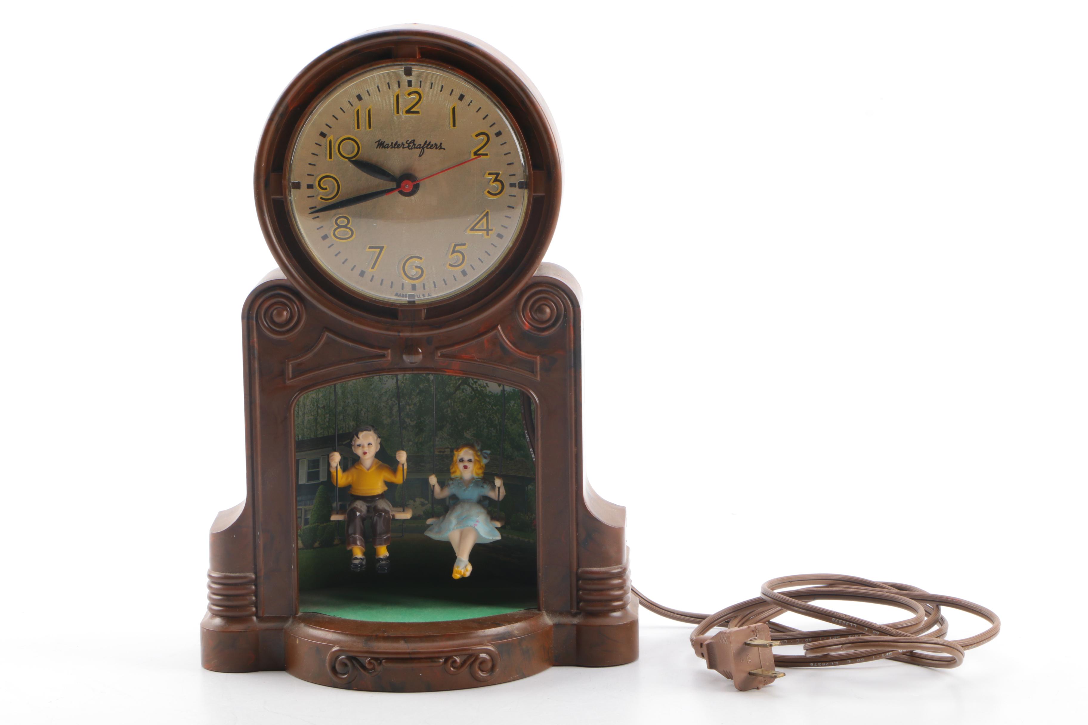 Master Crafters Mid-Century "Swinging Playmates" Clock