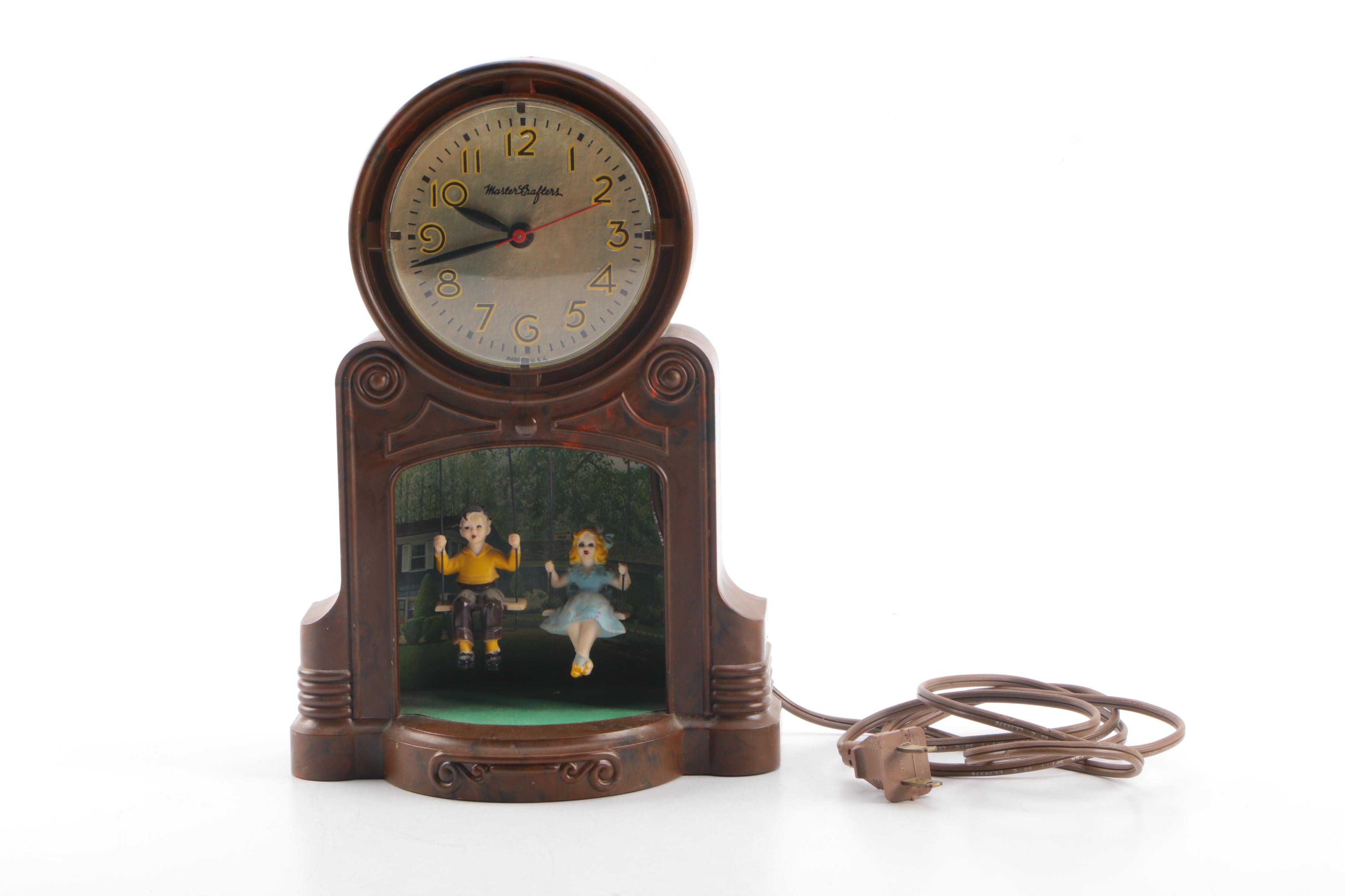 Master Crafters Mid-Century "Swinging Playmates" Clock