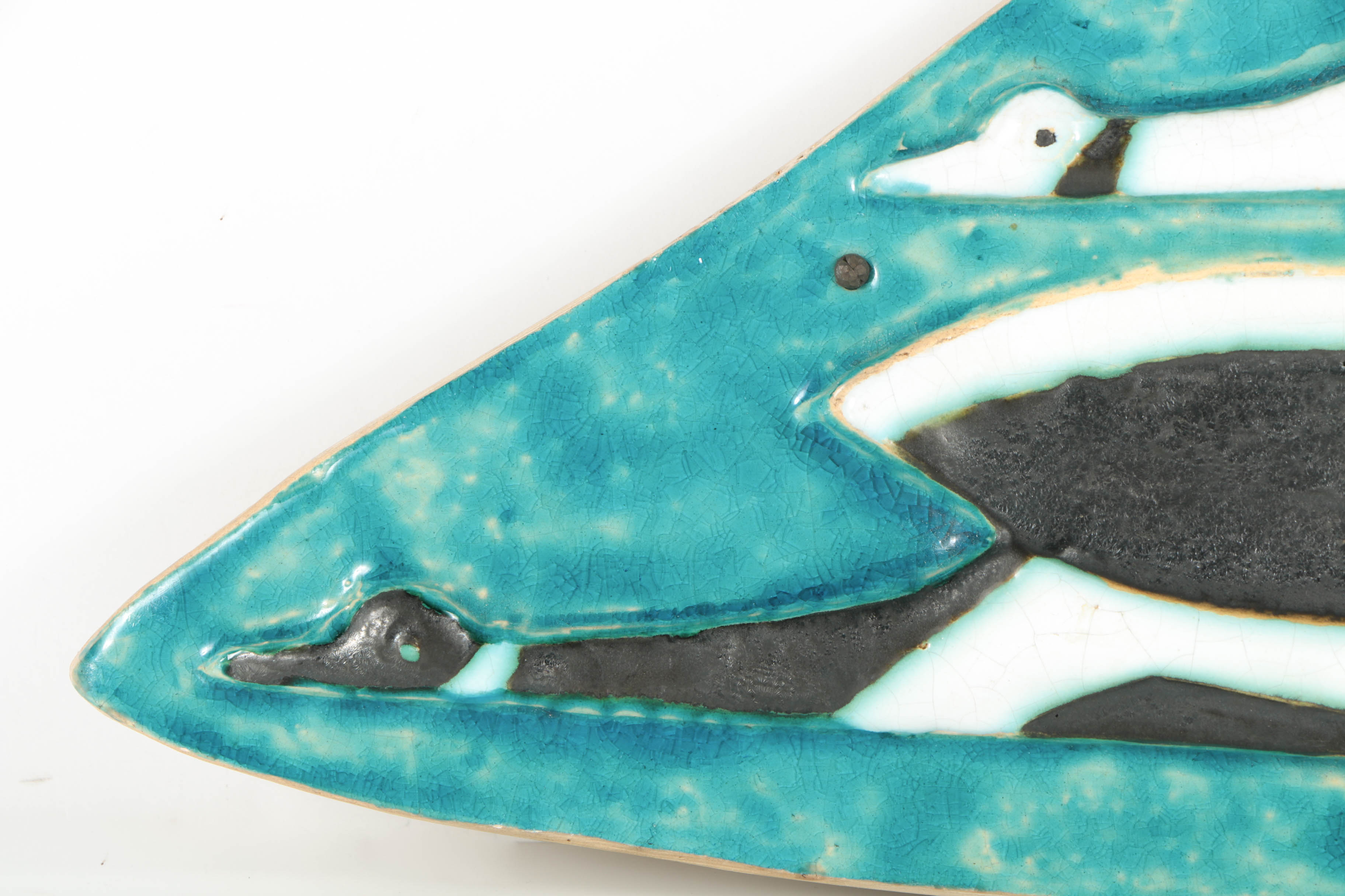 Helmut Schäffenacker Ceramic Wall Plaque of Stylized Ducks