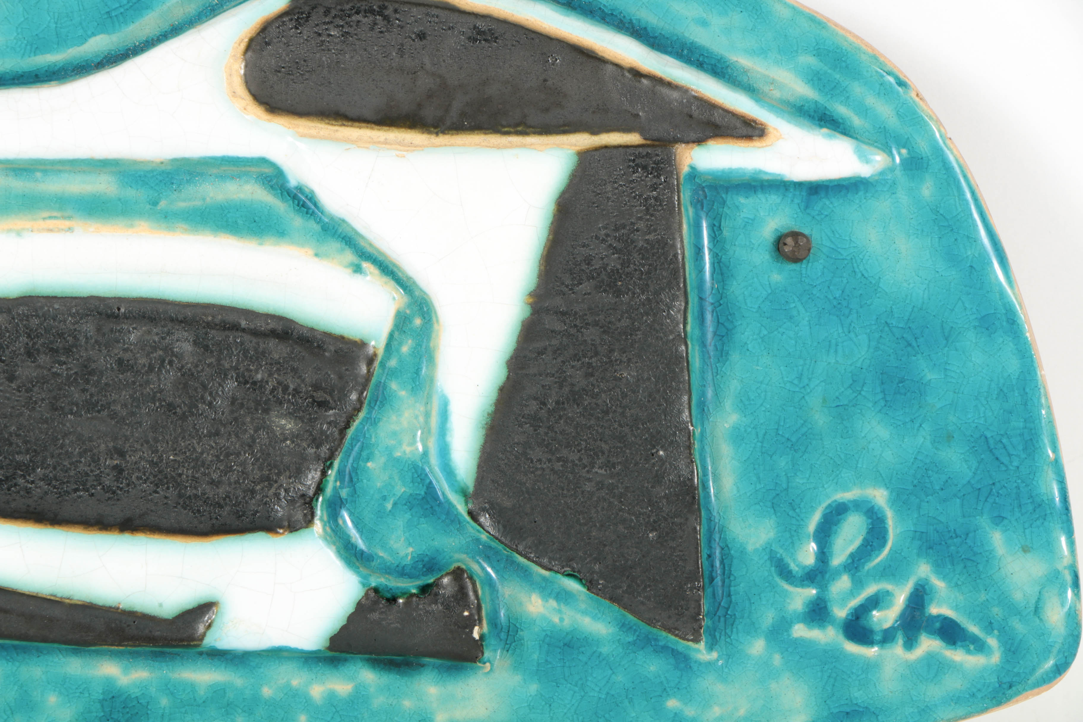 Helmut Schäffenacker Ceramic Wall Plaque of Stylized Ducks