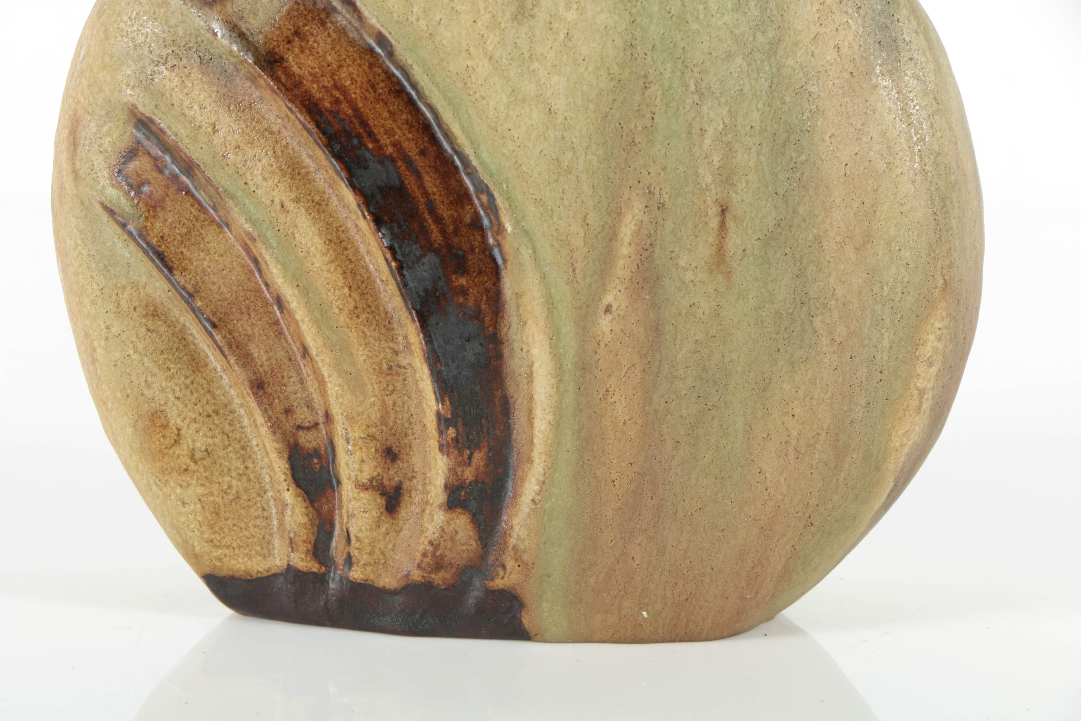 Helmut Schäffenacker Ceramic Squat Round Vase