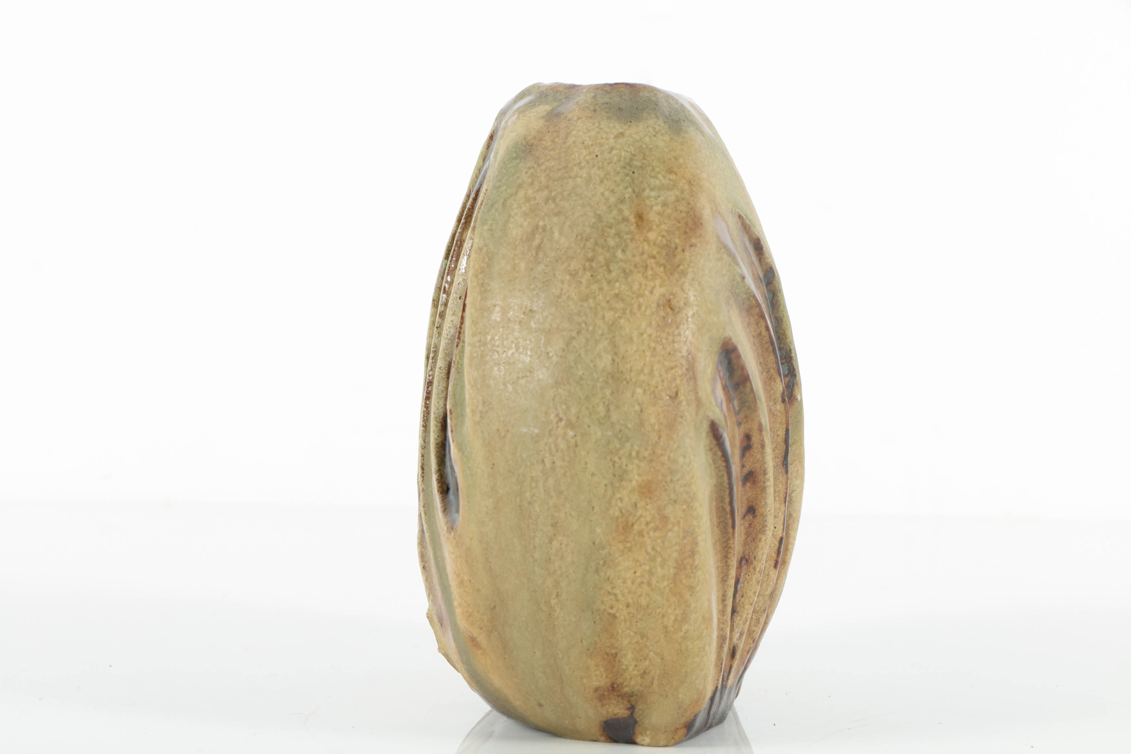 Helmut Schäffenacker Ceramic Squat Round Vase