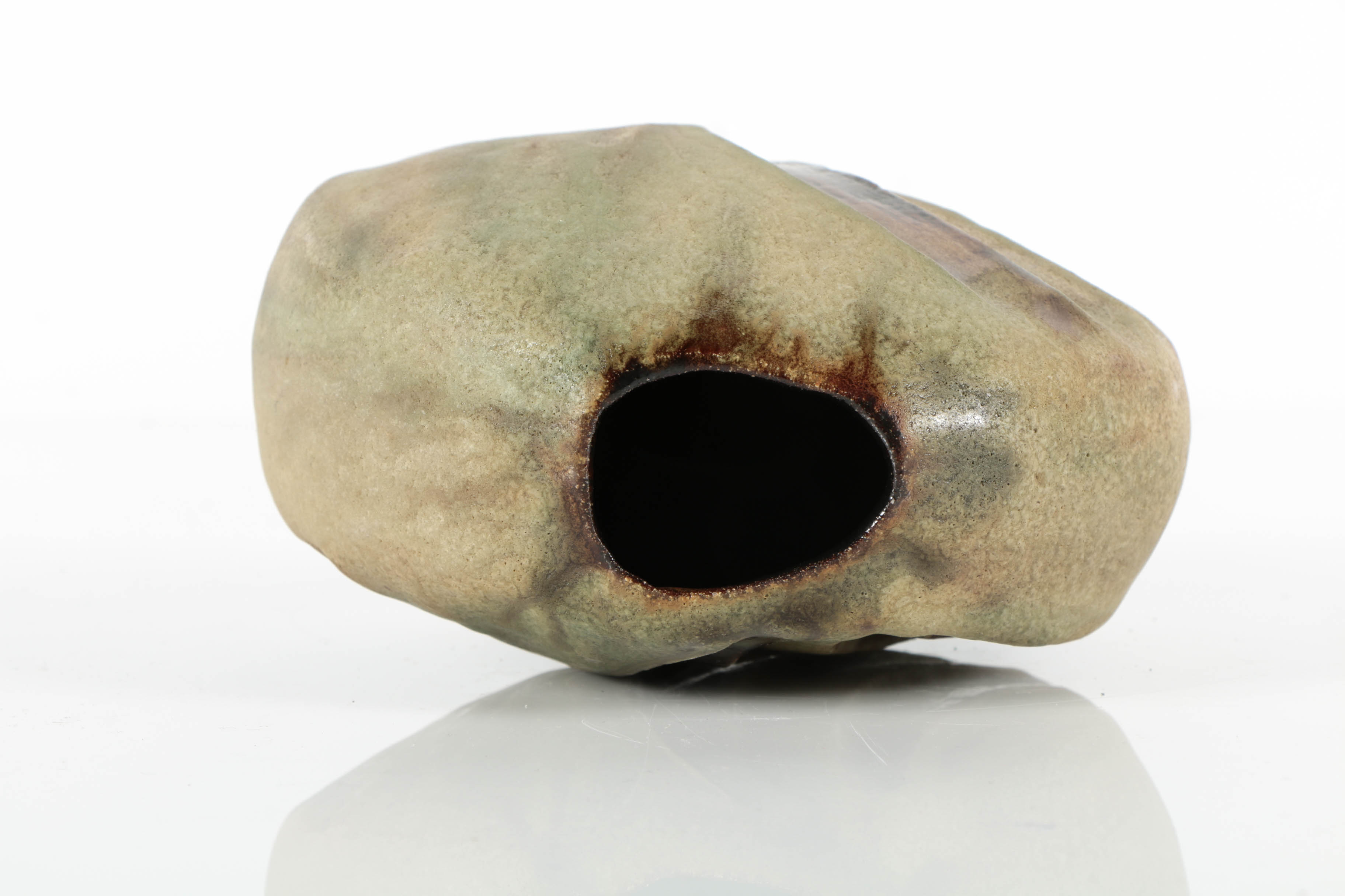 Helmut Schäffenacker Ceramic Squat Round Vase