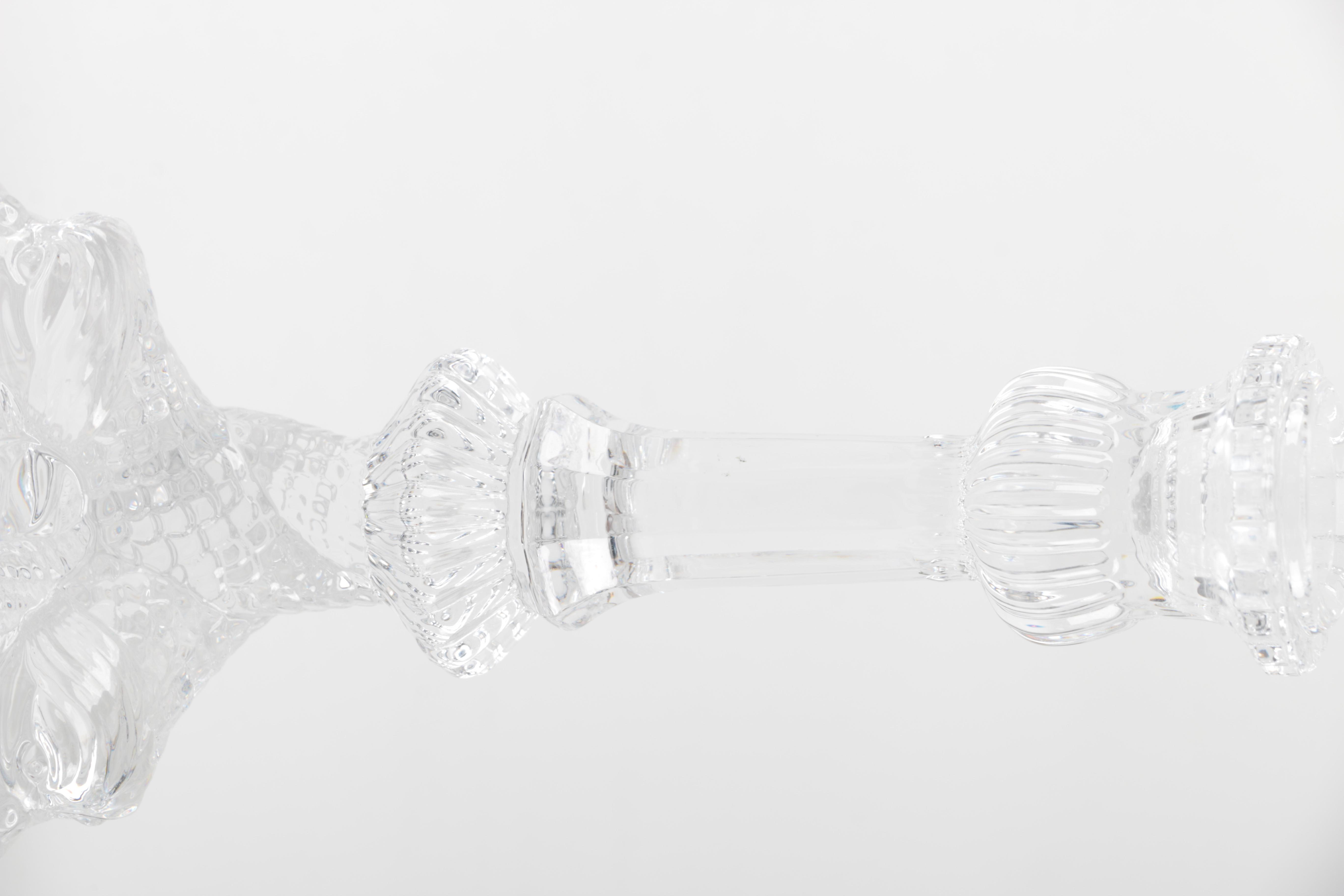 Tiffany & Co. "Dolphin" Crystal Candlesticks