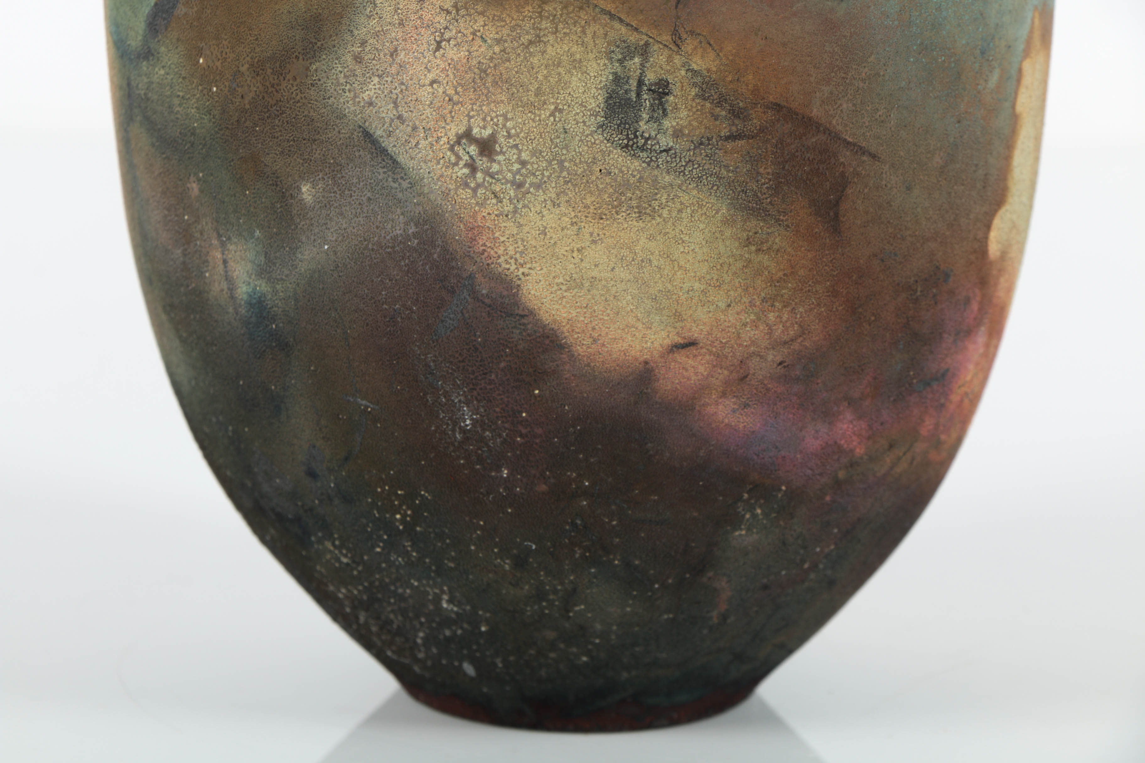 Hand Thrown Stoneware Raku Fired Vase