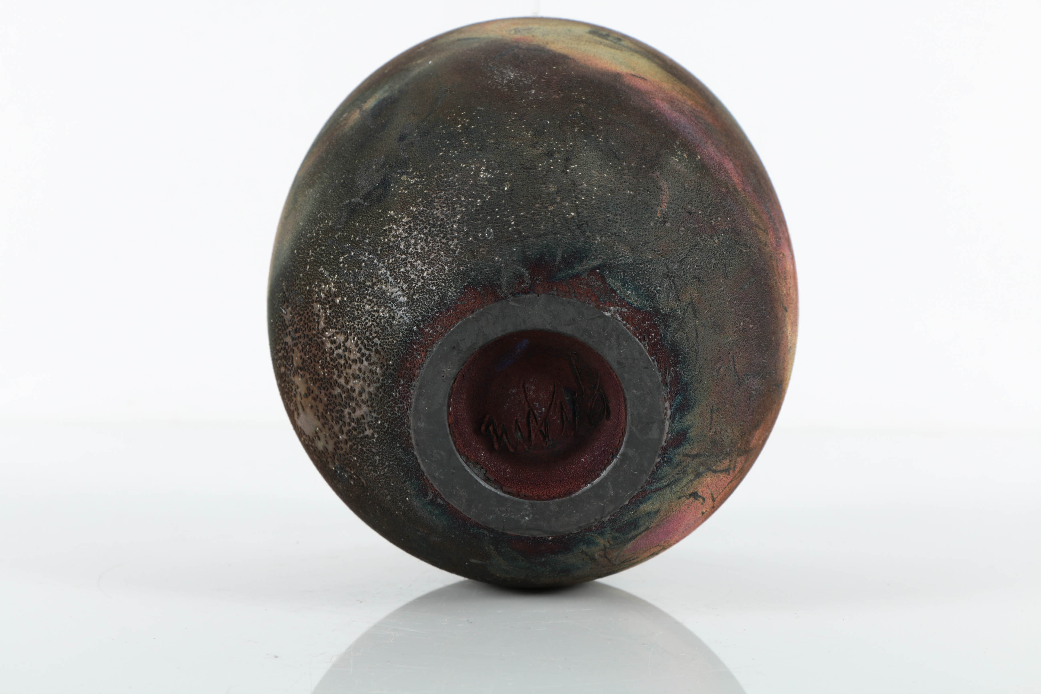 Hand Thrown Stoneware Raku Fired Vase