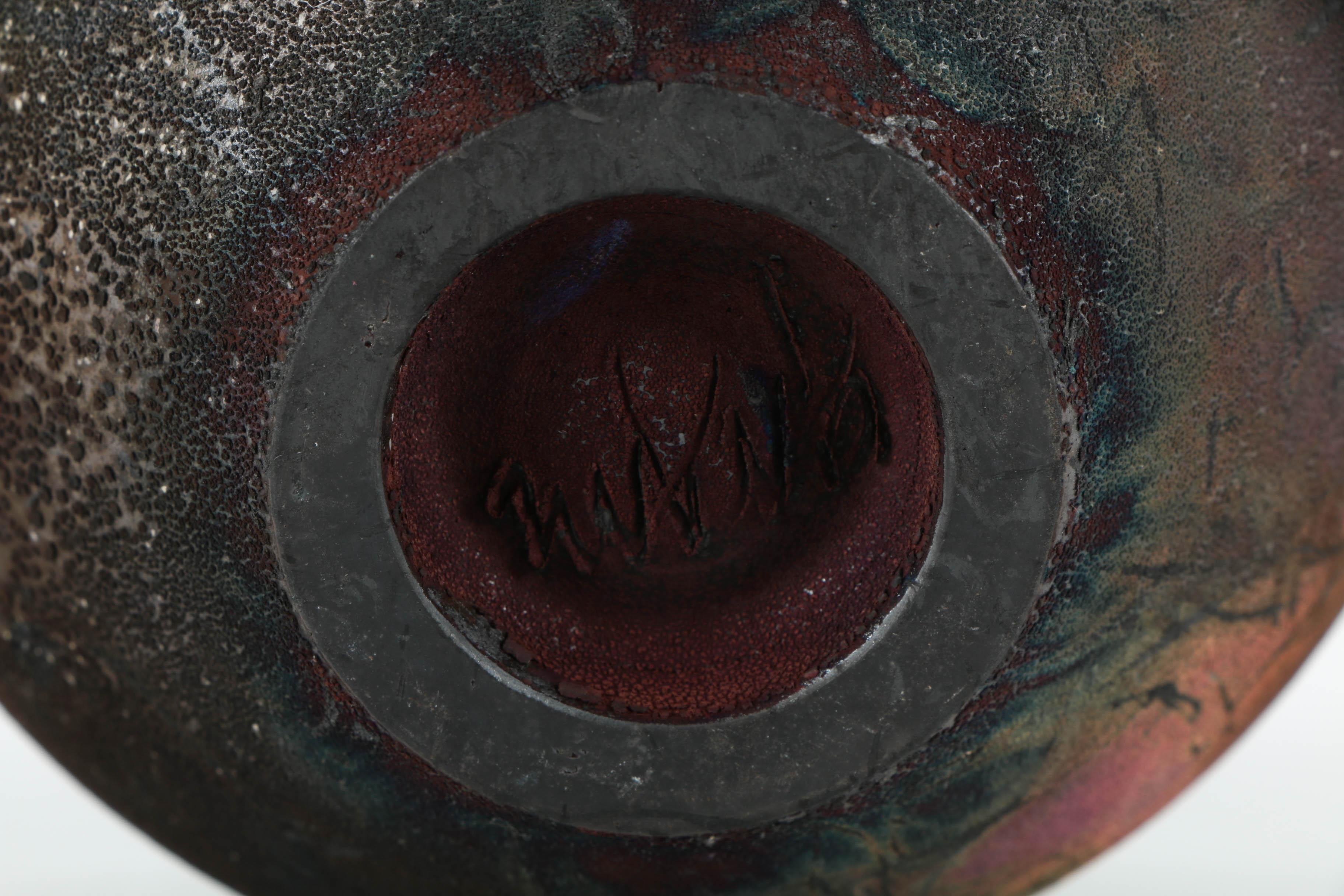 Hand Thrown Stoneware Raku Fired Vase