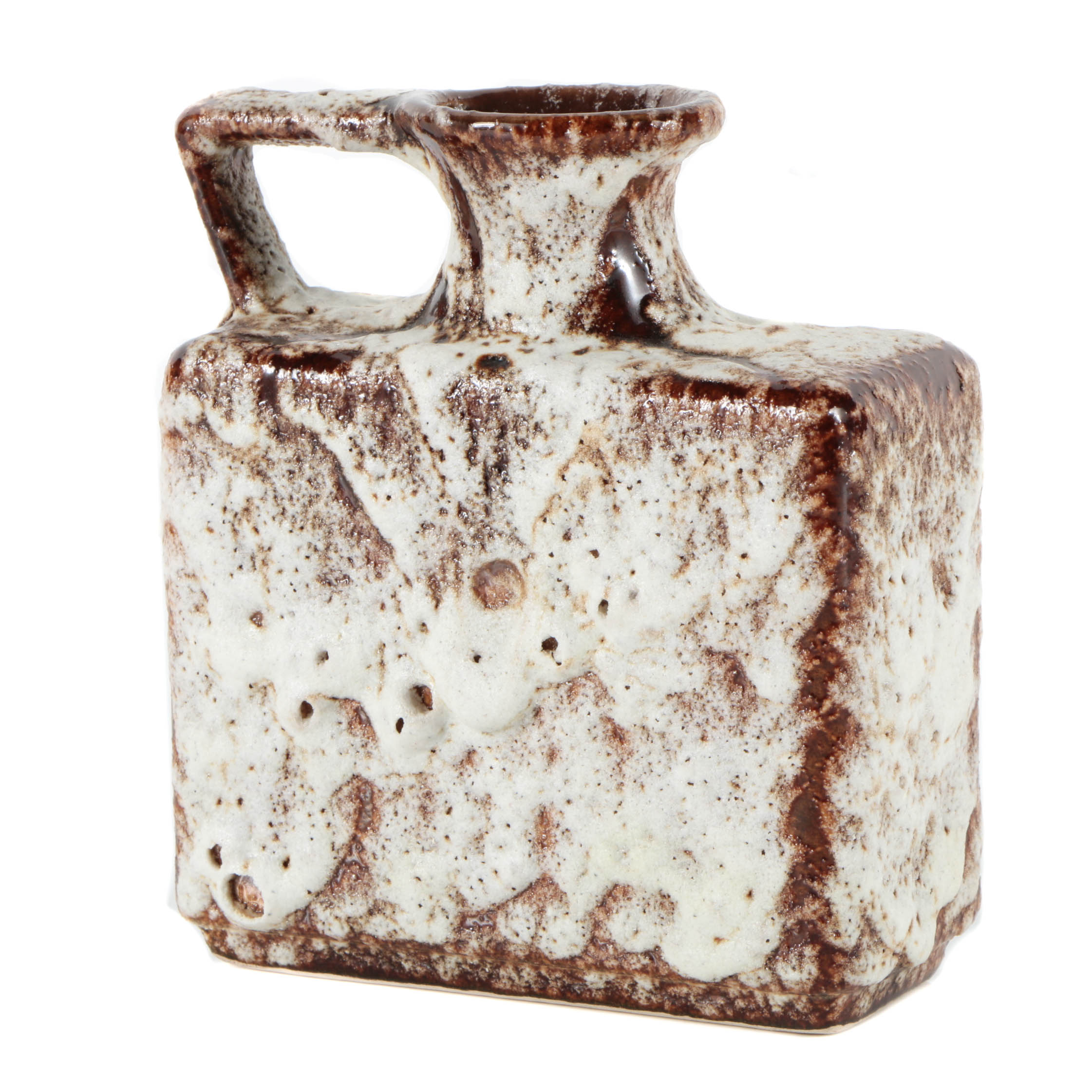 Attributed to Jopeko Keramic Fat Lava Handled Vase