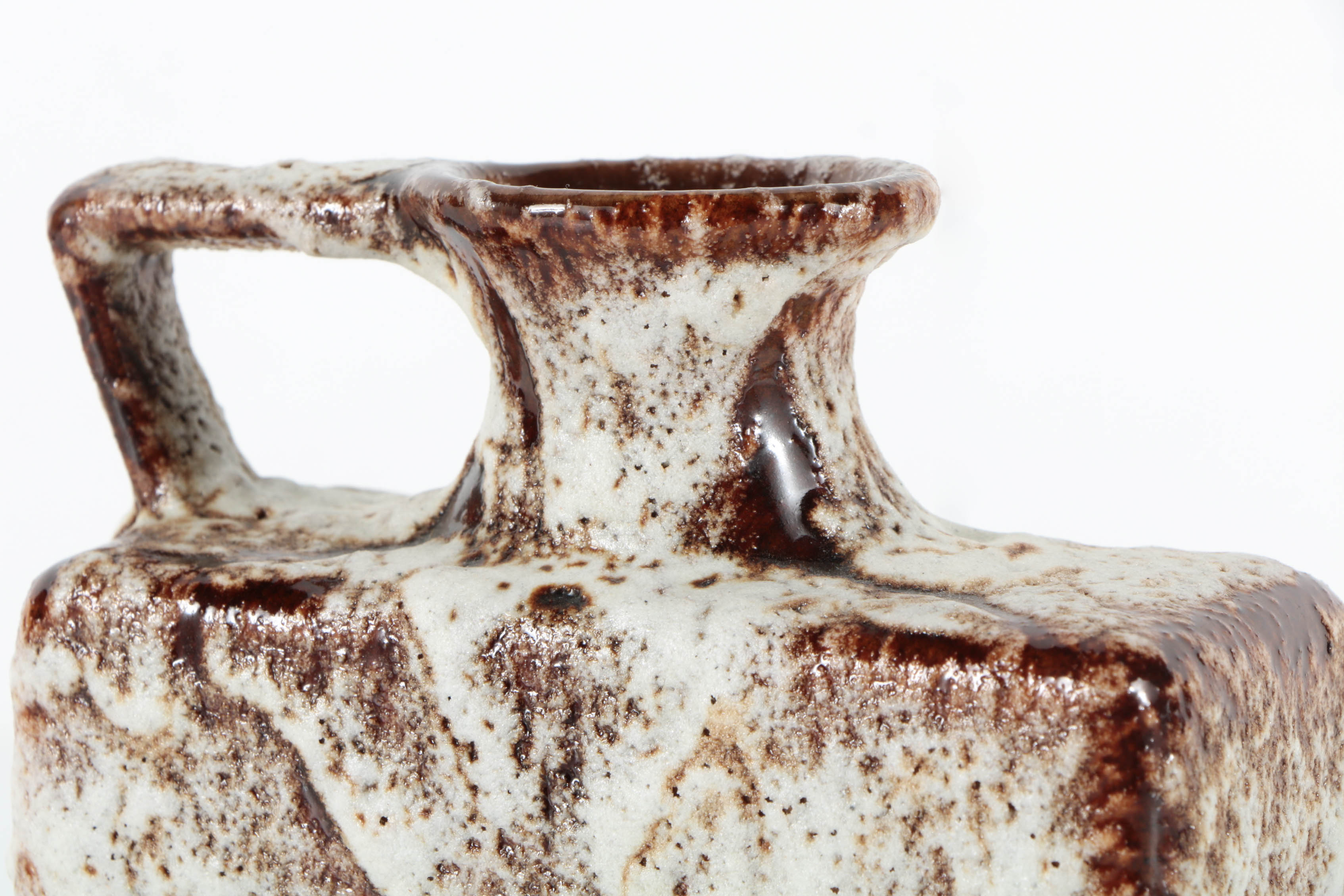 Attributed to Jopeko Keramic Fat Lava Handled Vase