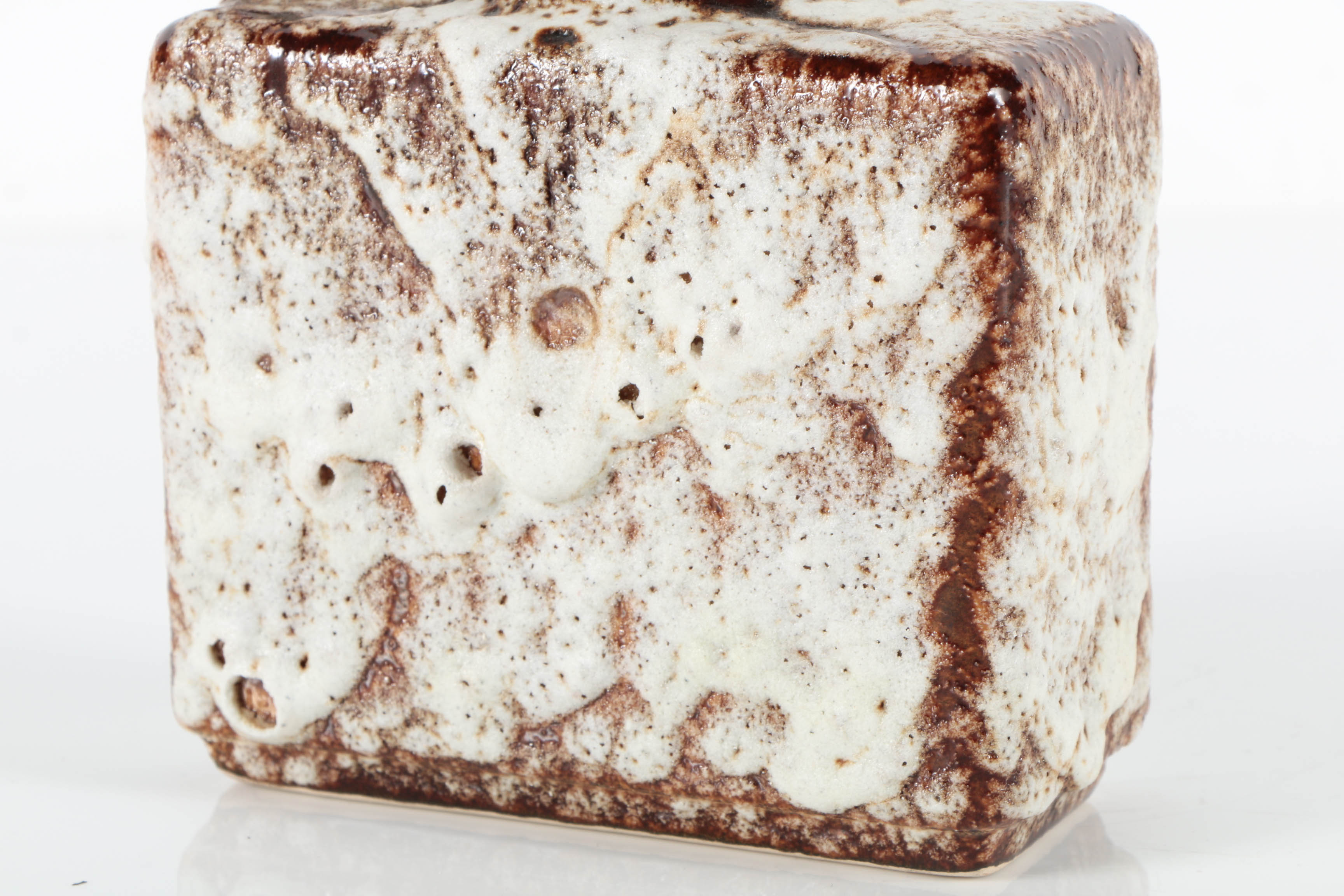 Attributed to Jopeko Keramic Fat Lava Handled Vase