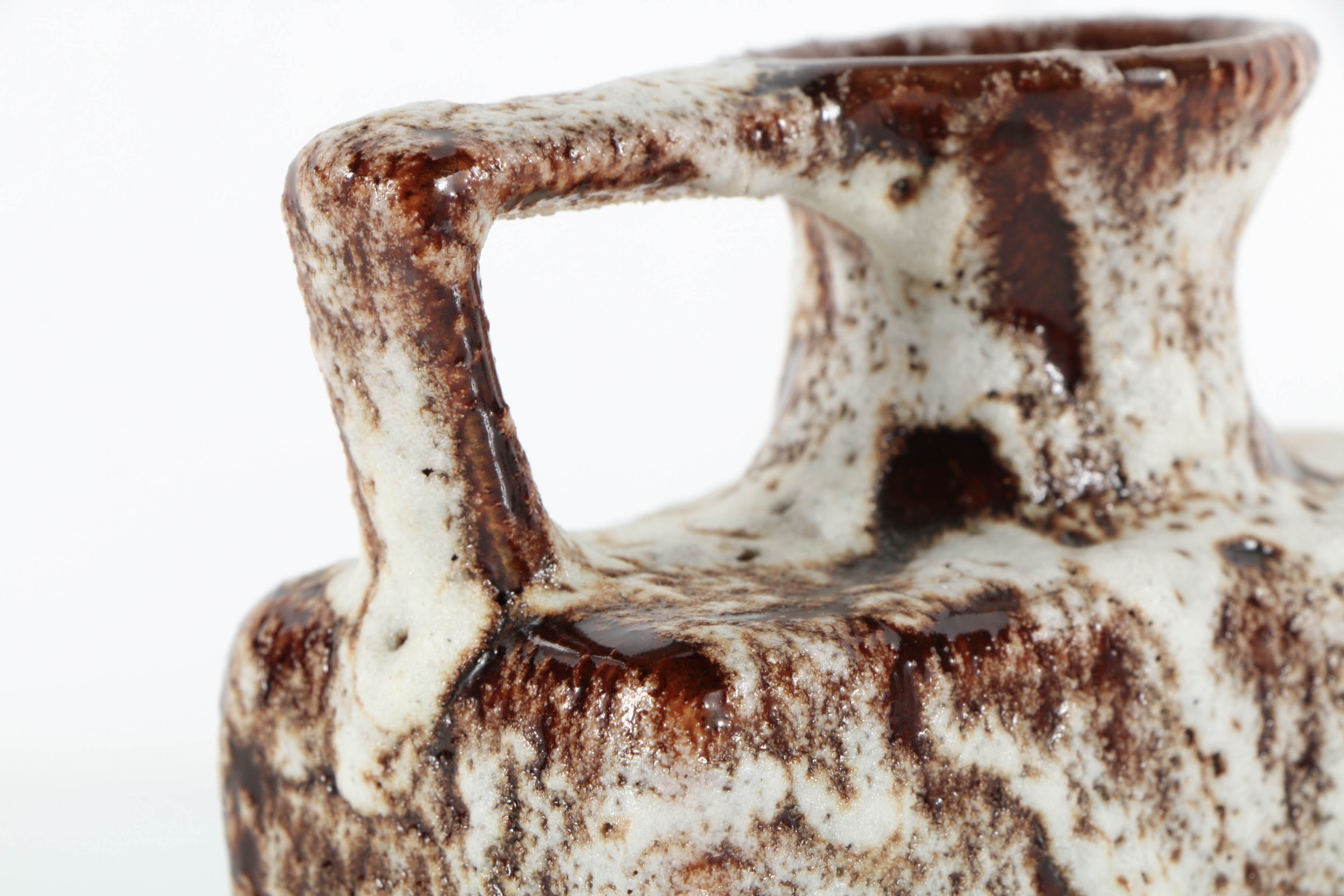 Attributed to Jopeko Keramic Fat Lava Handled Vase