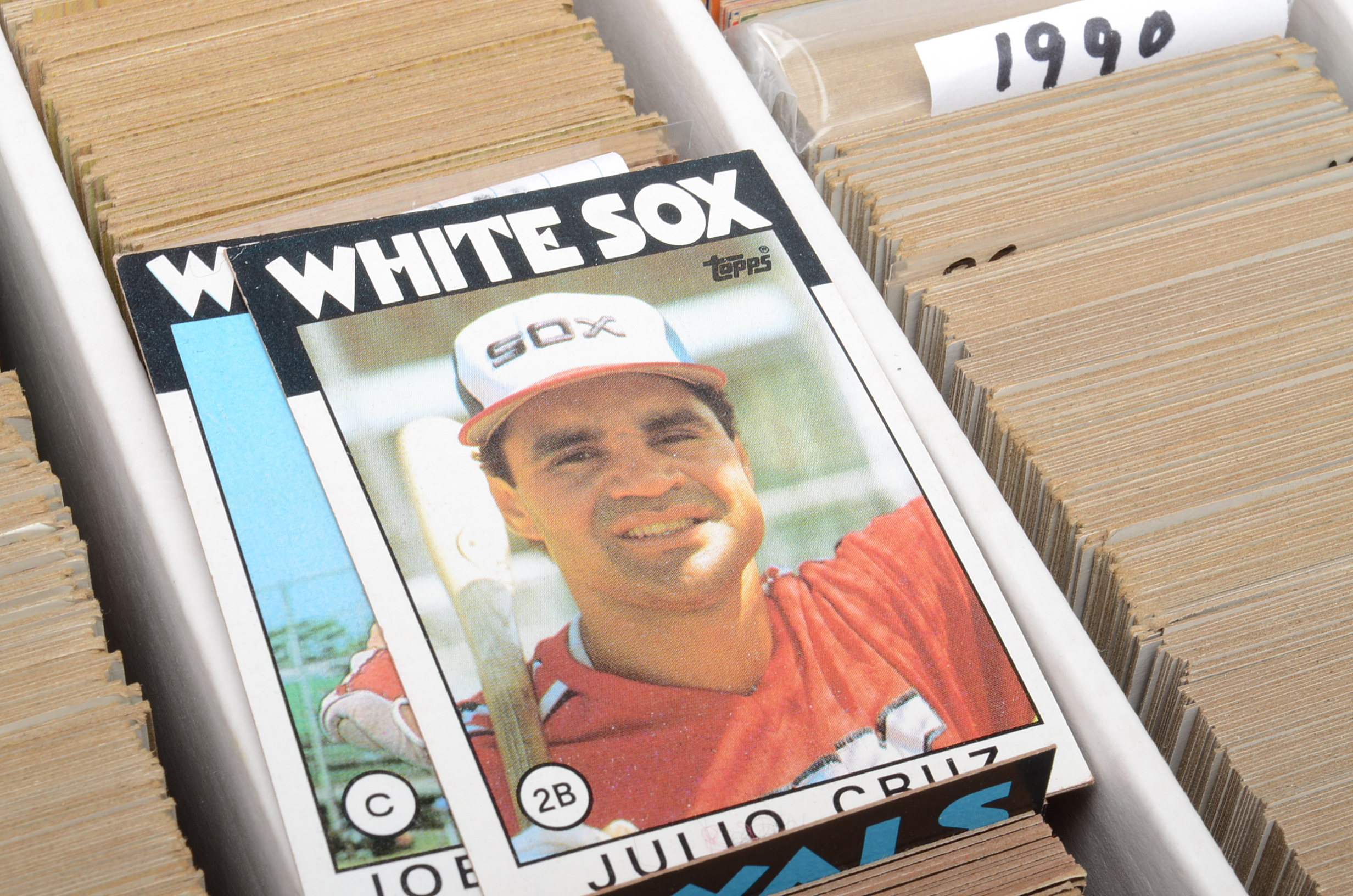 1980s and 1990s Baseball Card Collection In Two Large Boxes