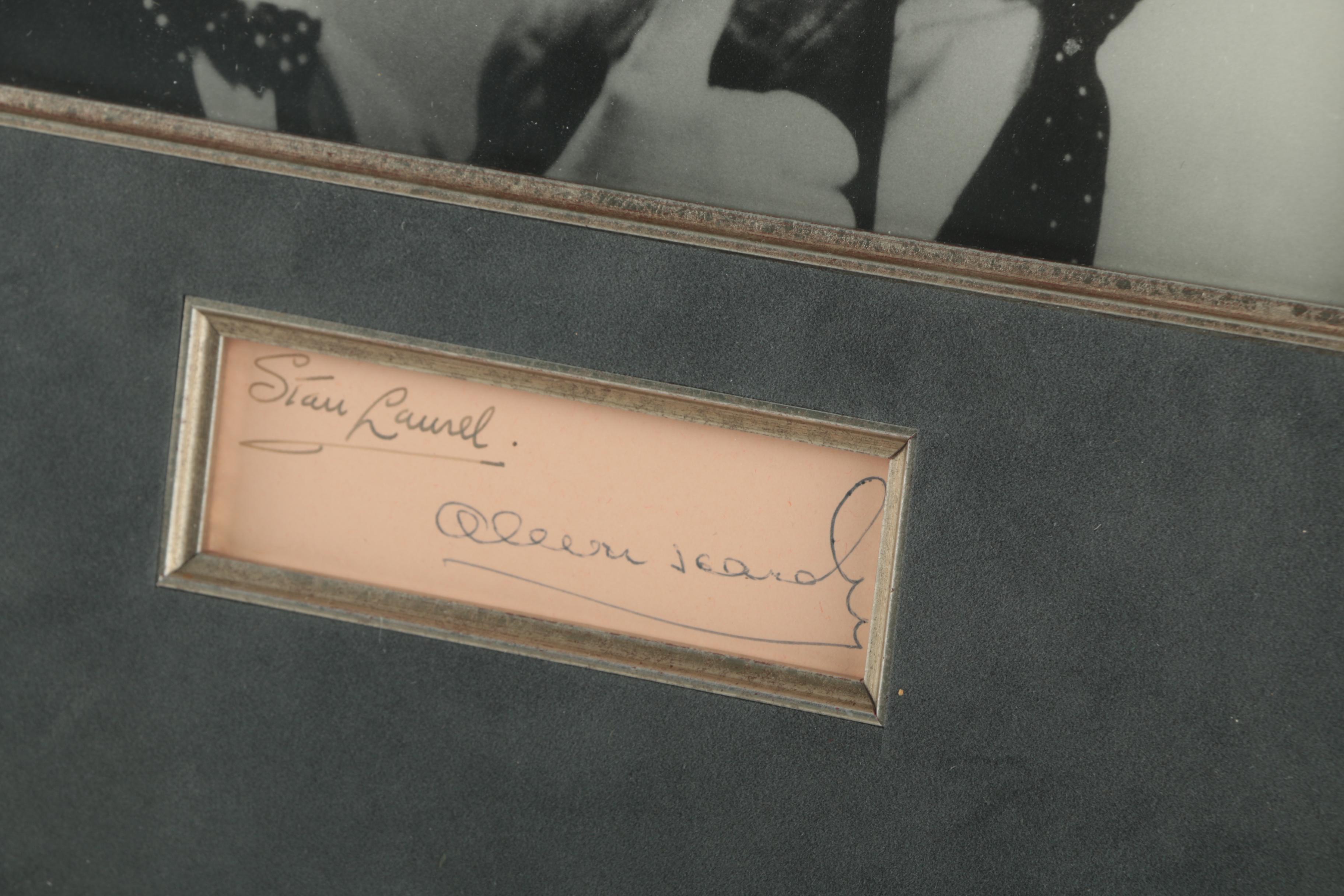 Laurel and Hardy Autographed Framed Photo