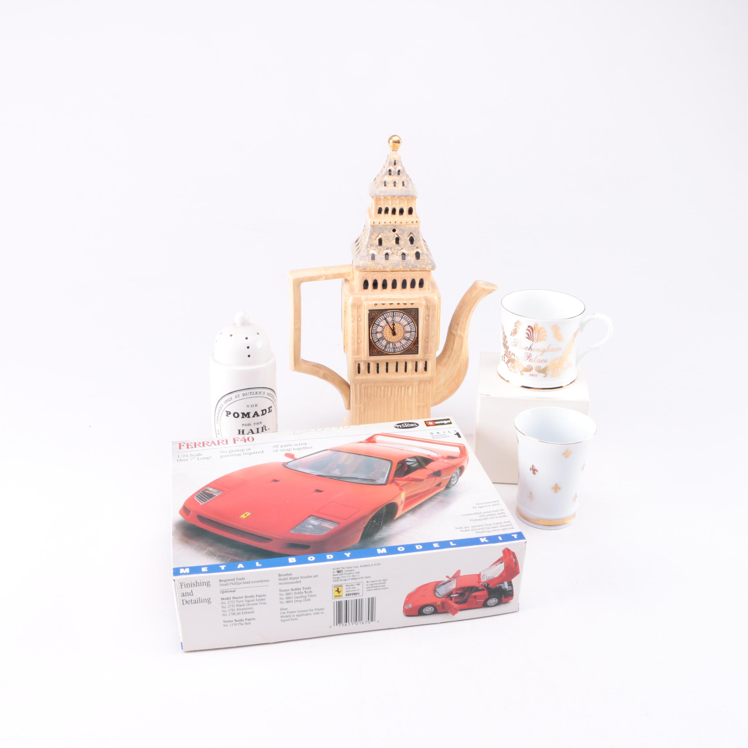 Big Ben Teapot with Other Collectibles