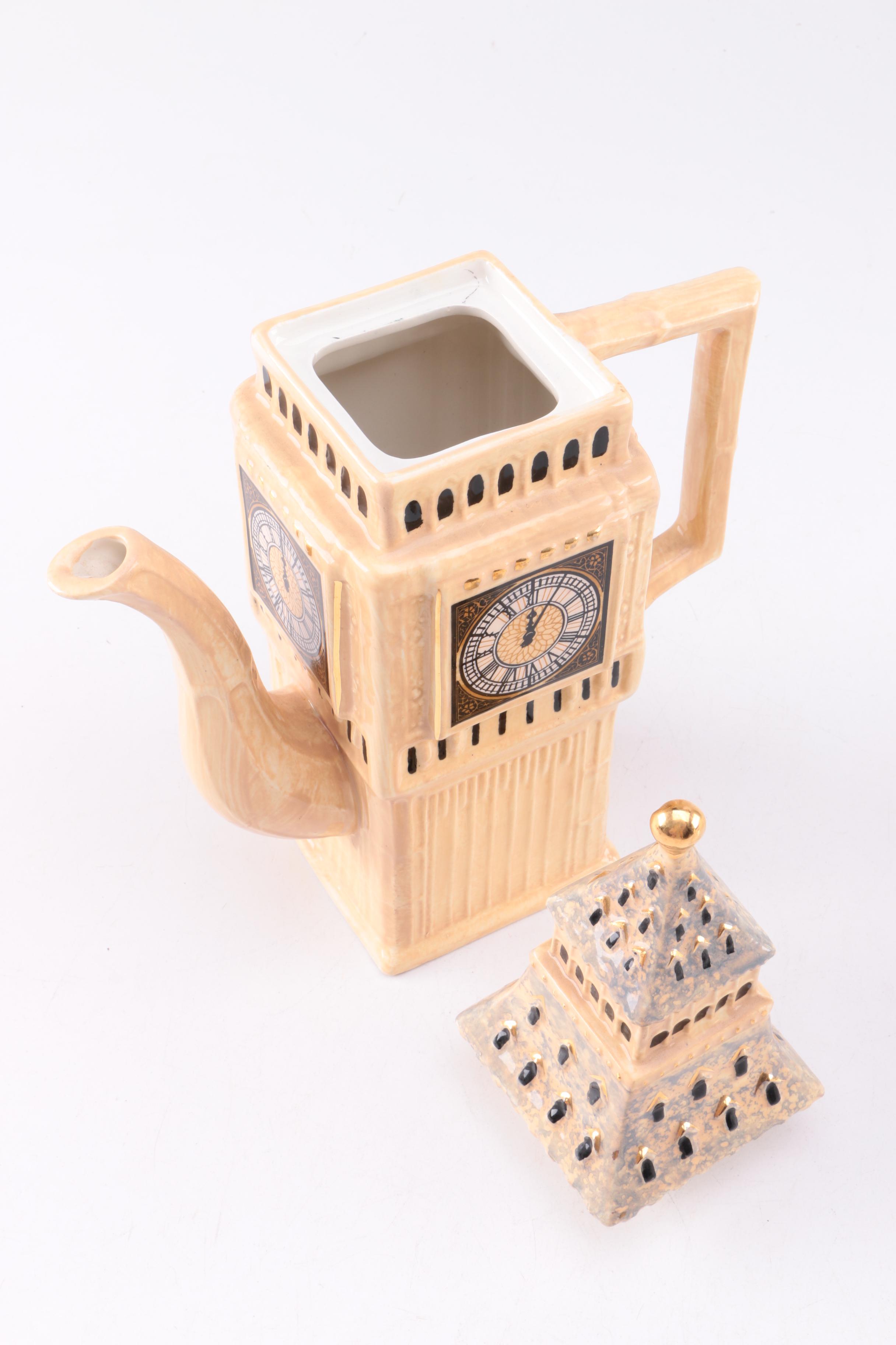 Big Ben Teapot with Other Collectibles
