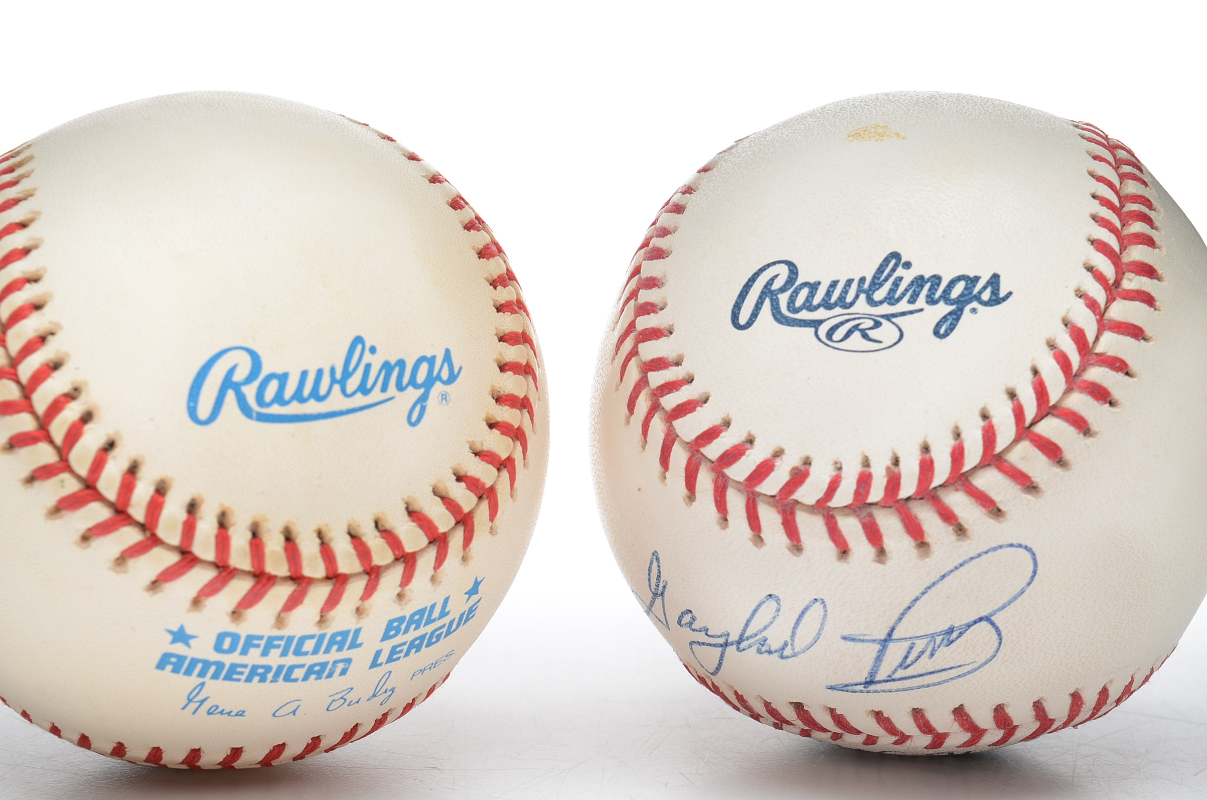 Perry and Gossage Signed Baseballs  COAs