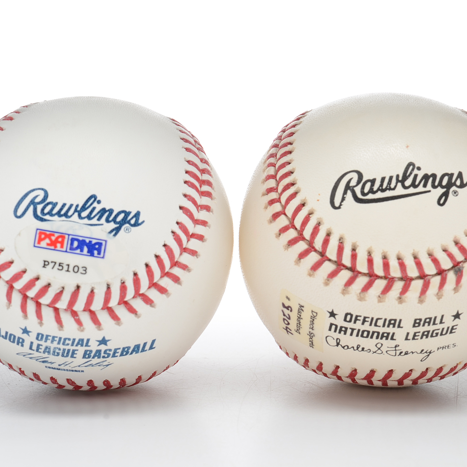 Newcombe and Erskine Signed Baseballs