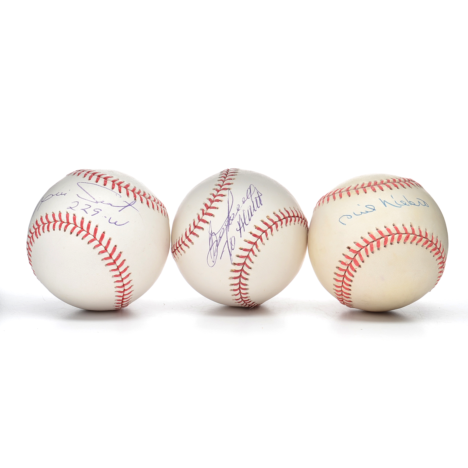 Niekro, Tiant and Powell Signed Baseballs