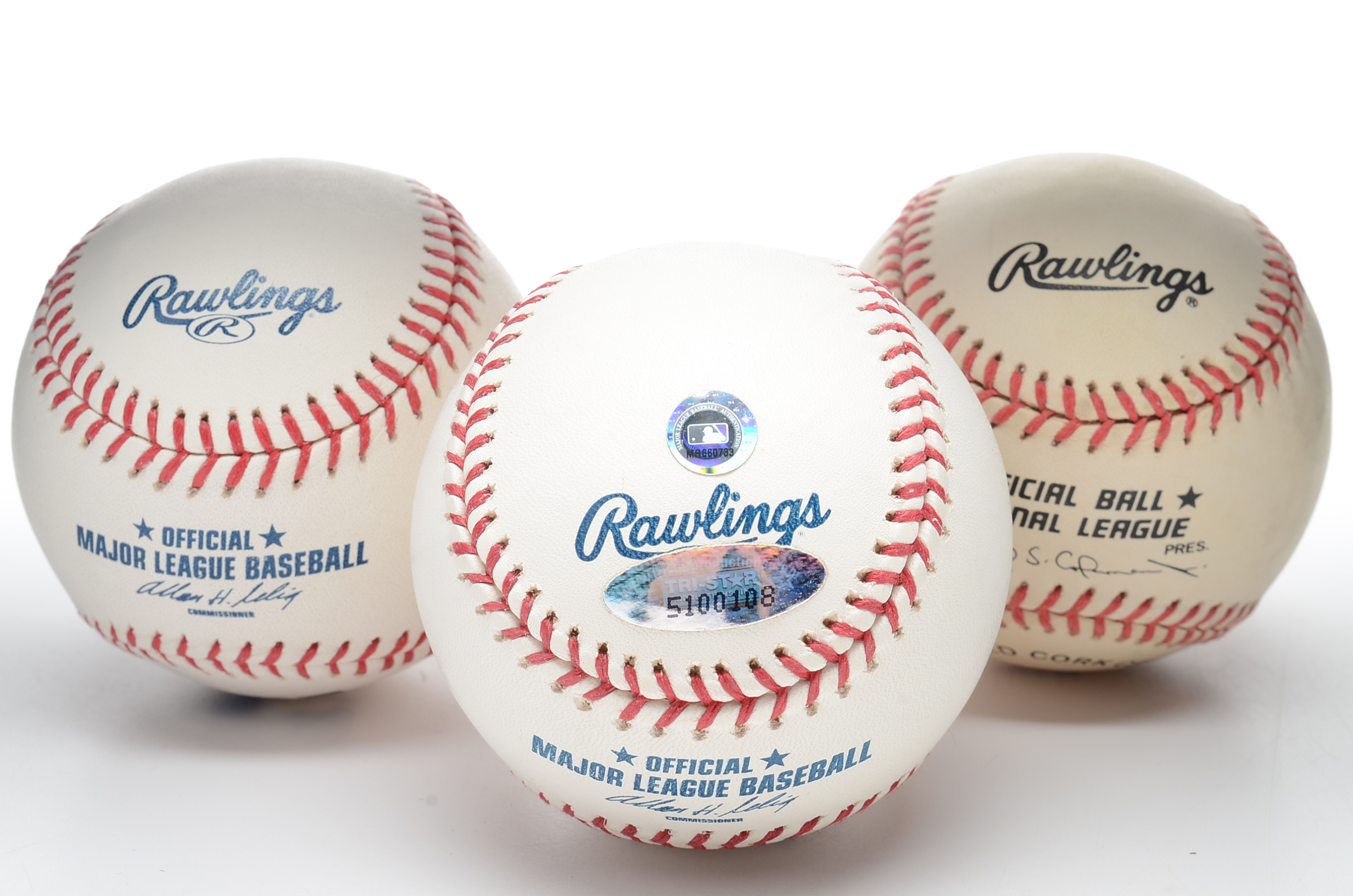 Niekro, Tiant and Powell Signed Baseballs