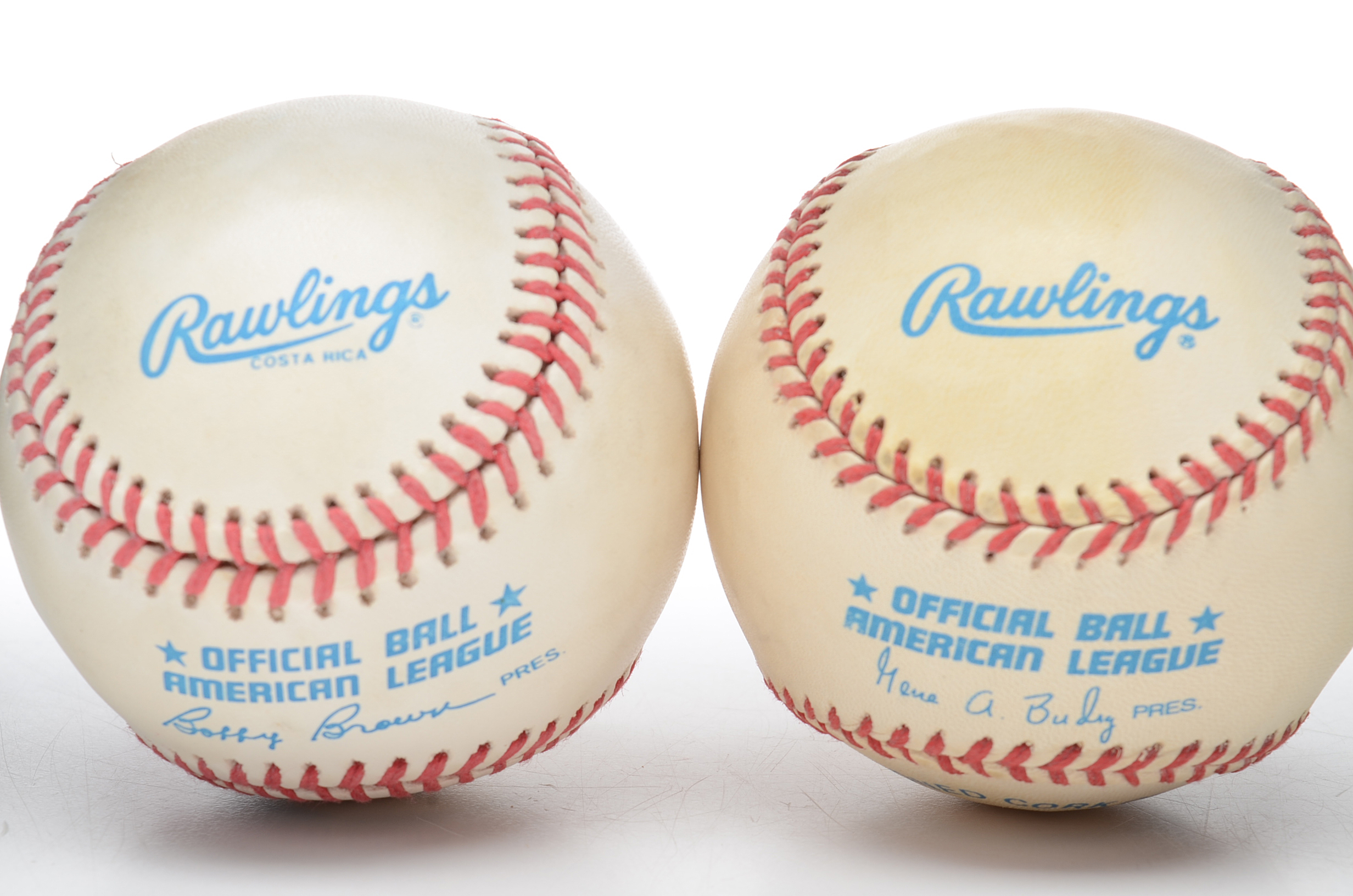 Larsen and Fingers Signed Baseballs