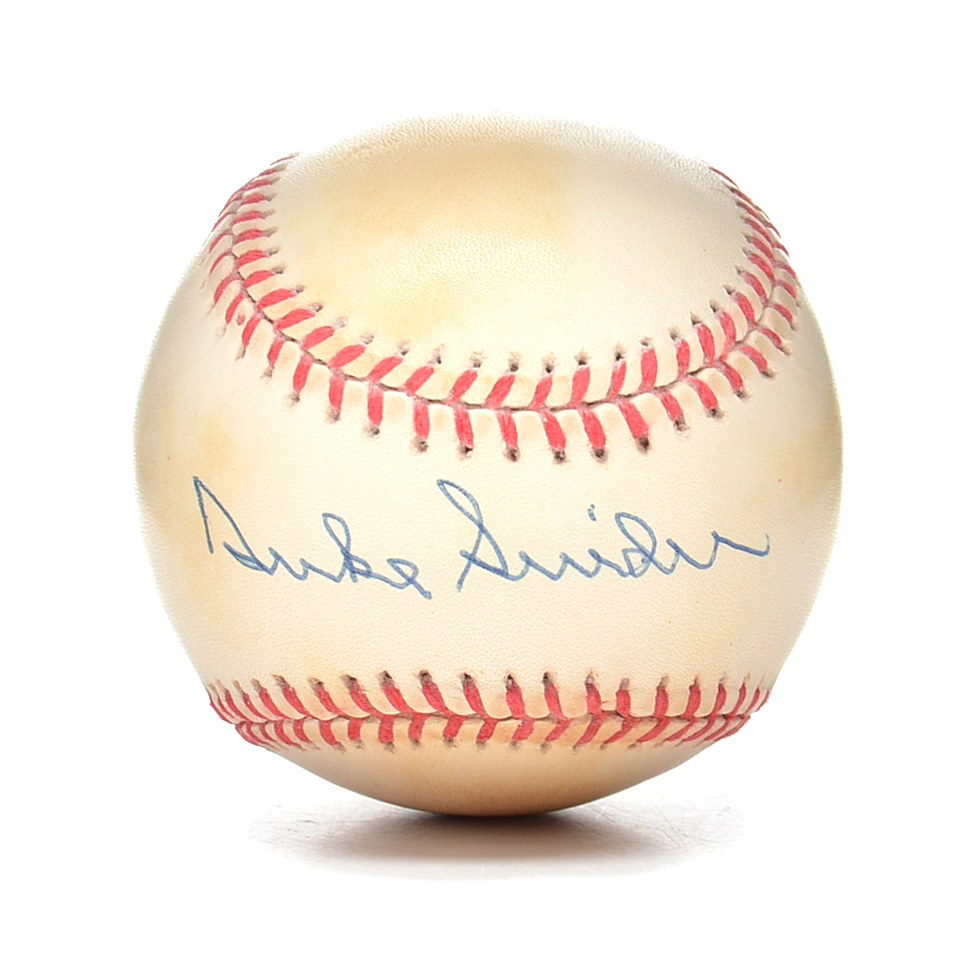 Duke Snider Signed Baseball  Visual Pass