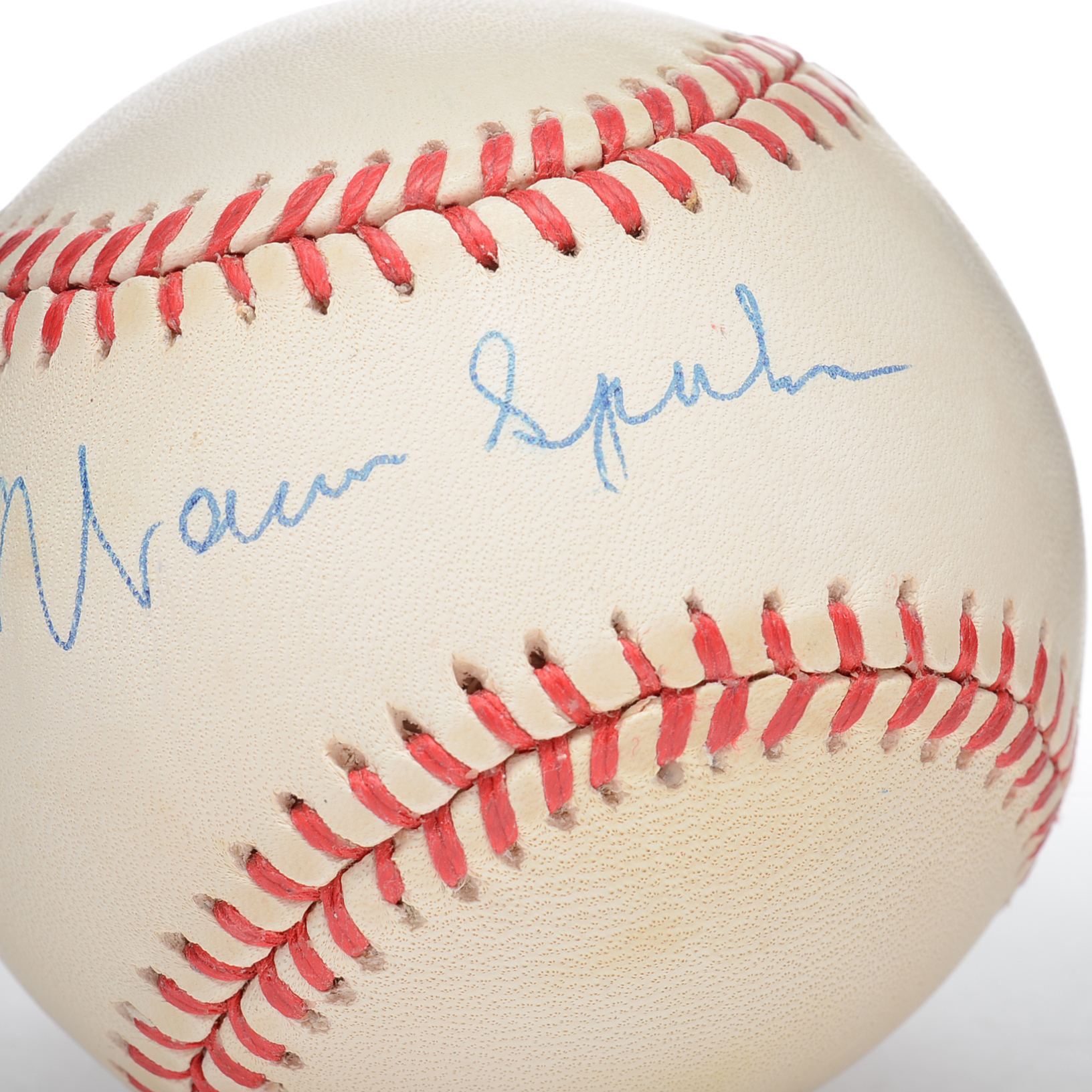 Warren Spahn Signed Baseball  COA
