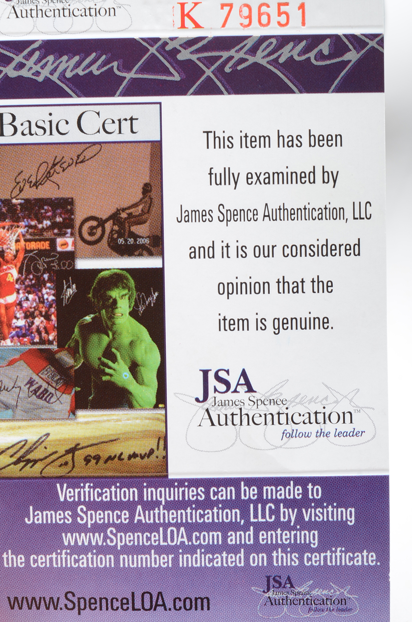 Lou Brock Signed Baseball  COA