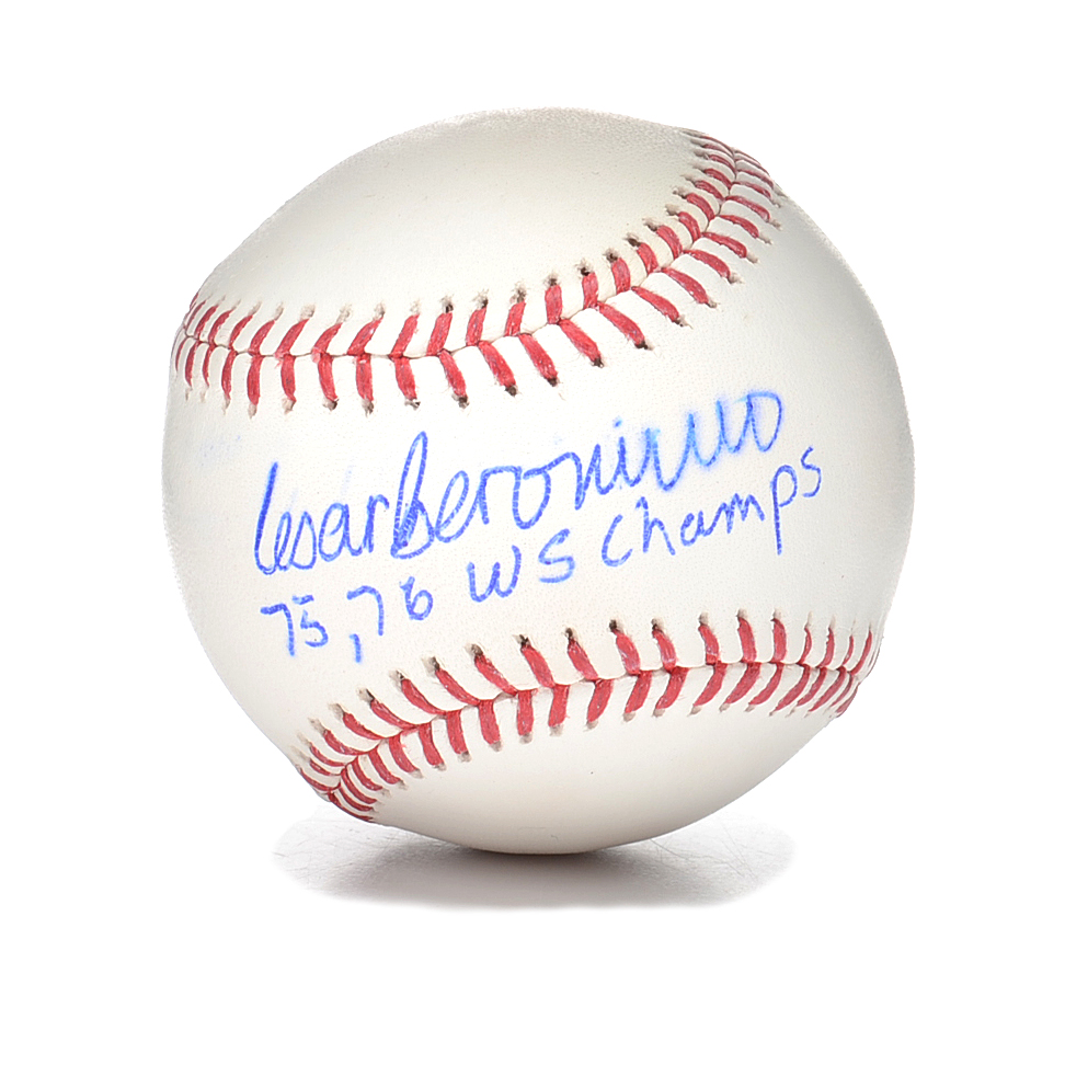 Cesar Geronimo Signed Baseball