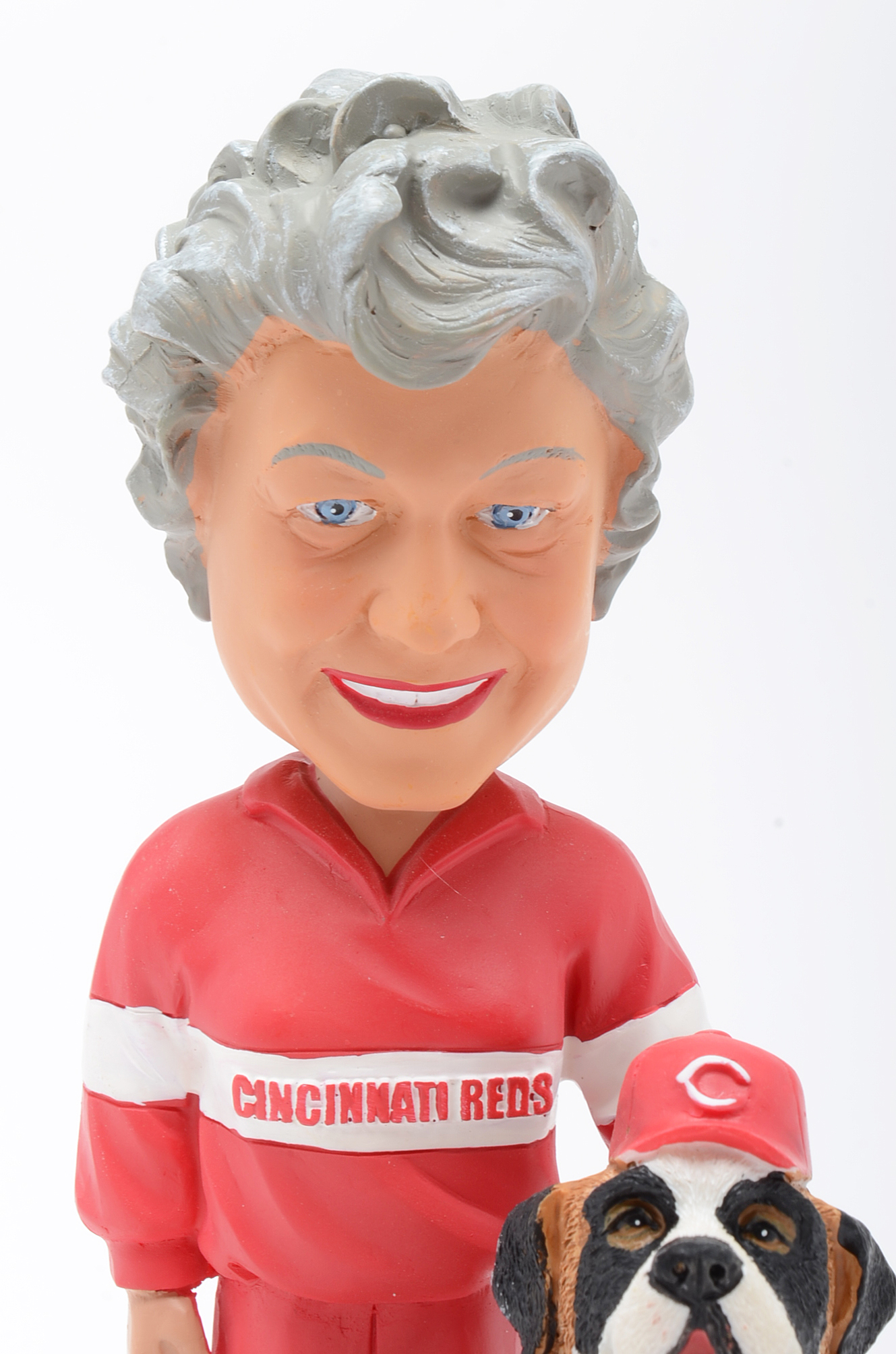 Marge Schott and Schottzie "1990 World Champions" Bobble Head Doll