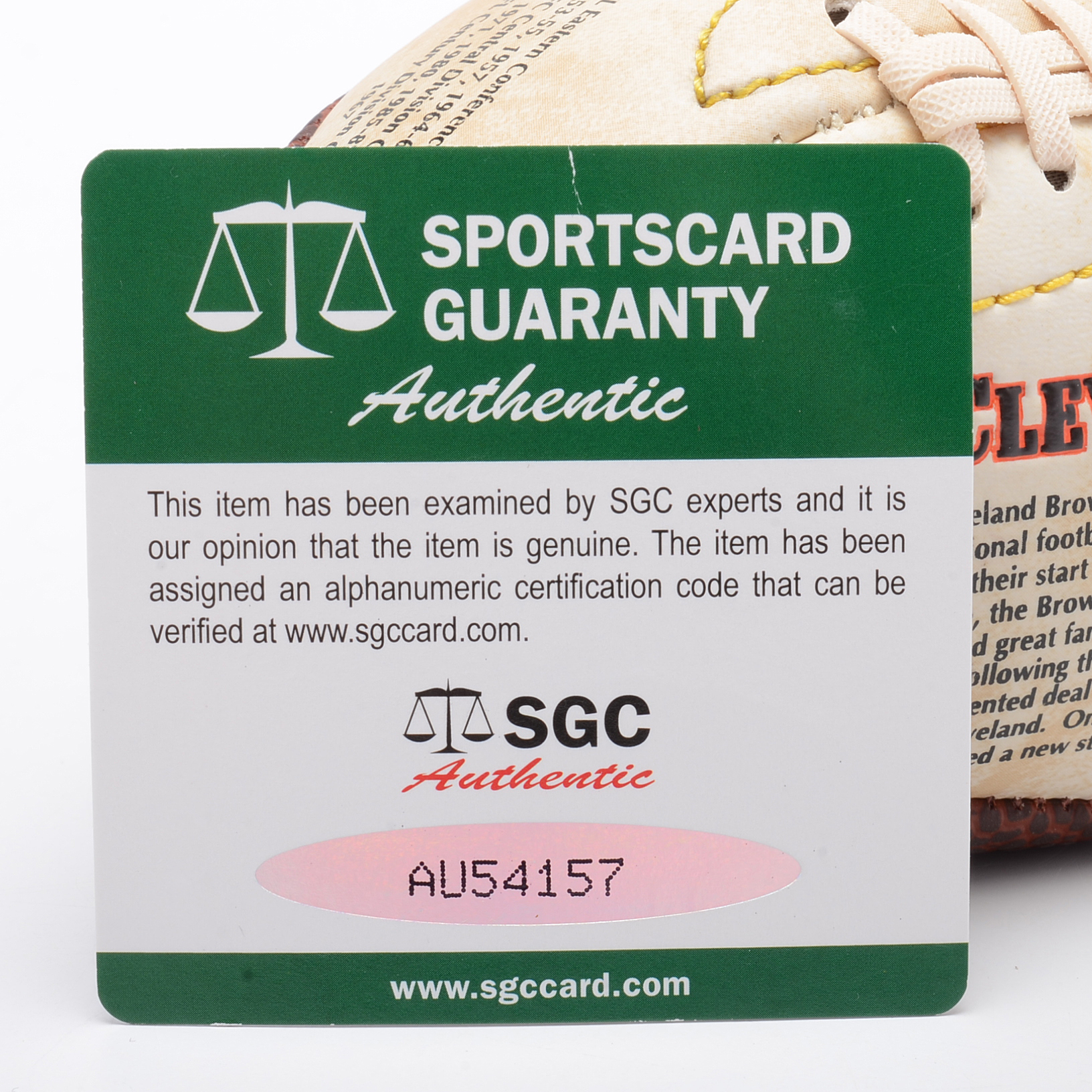 Jim Brown Signed Football  COA