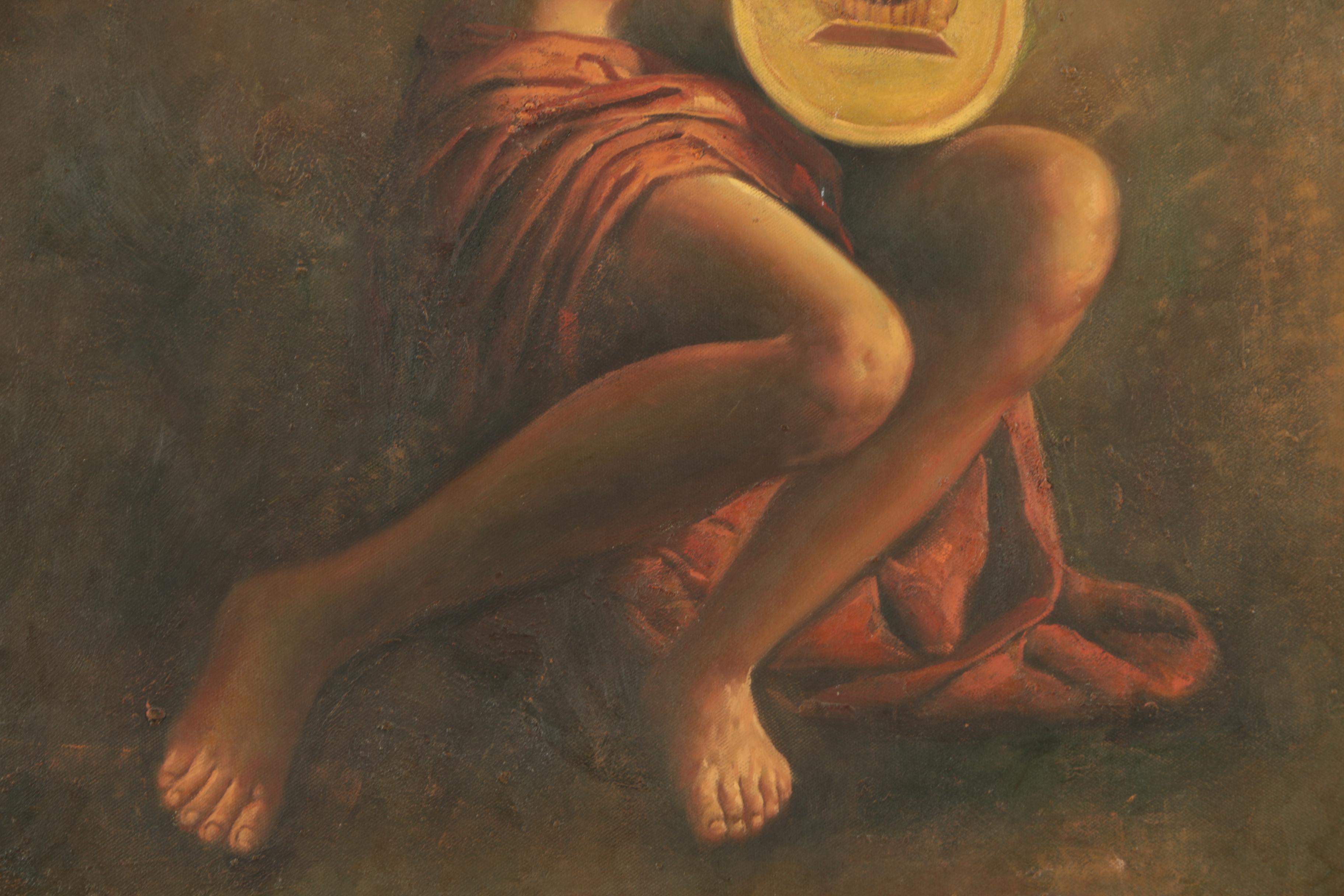 Oil Painting on Canvas of Musician