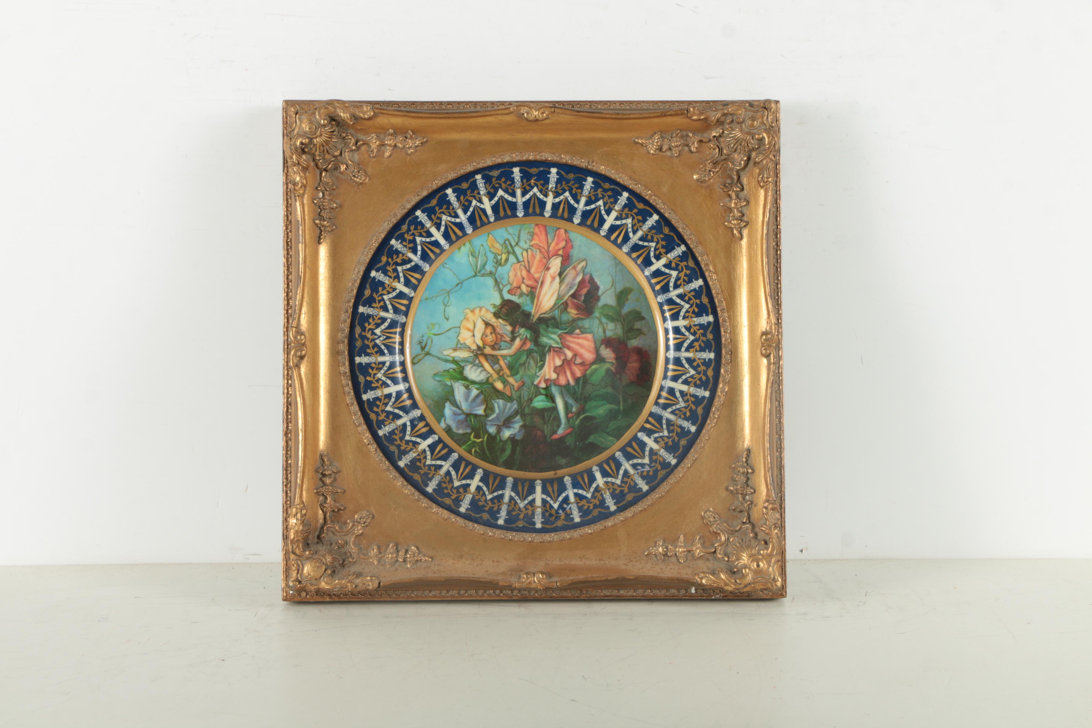 Pair of Plastic Plates with Offset Lithographs