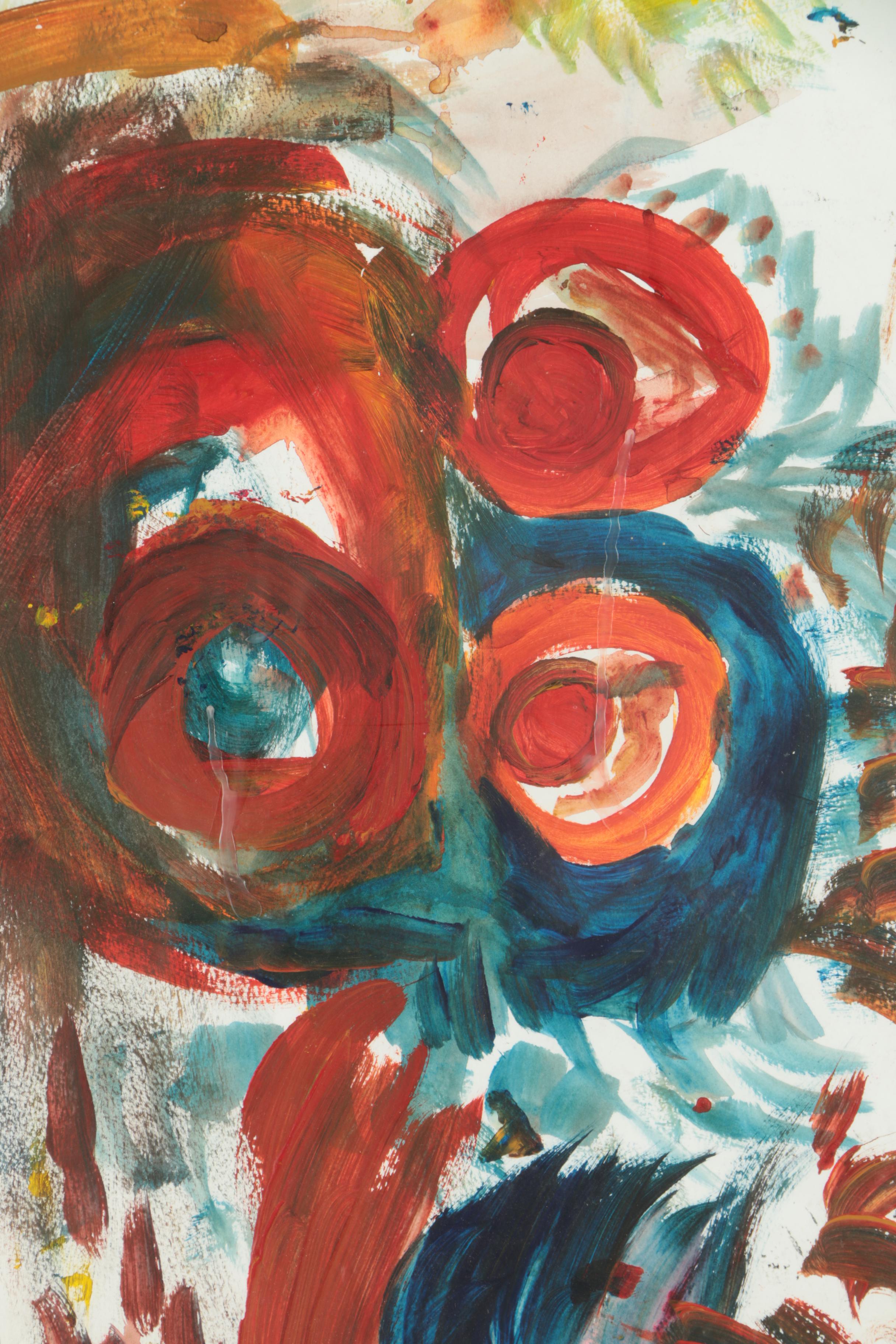 Gouache and Oil Painting on Paper