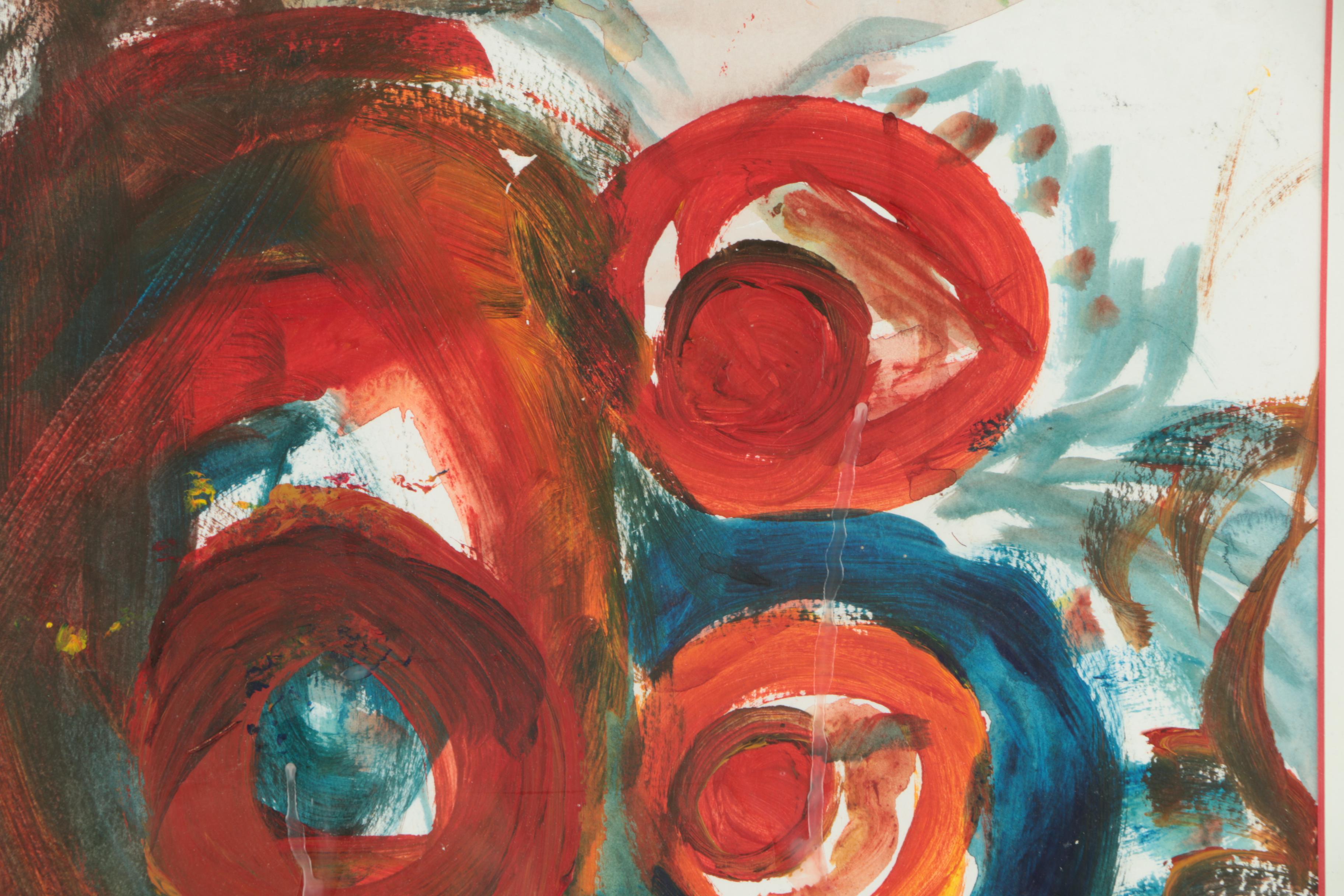 Gouache and Oil Painting on Paper